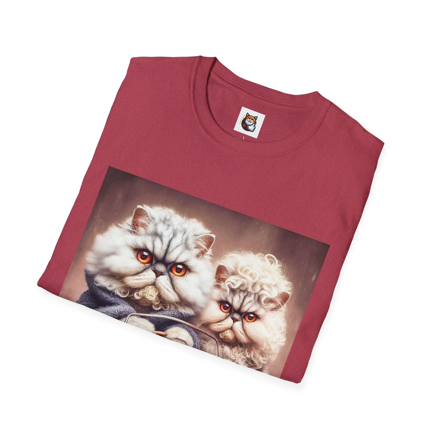 Wacky Selkirk Rex Cat T-Shirt angry couple by Printify