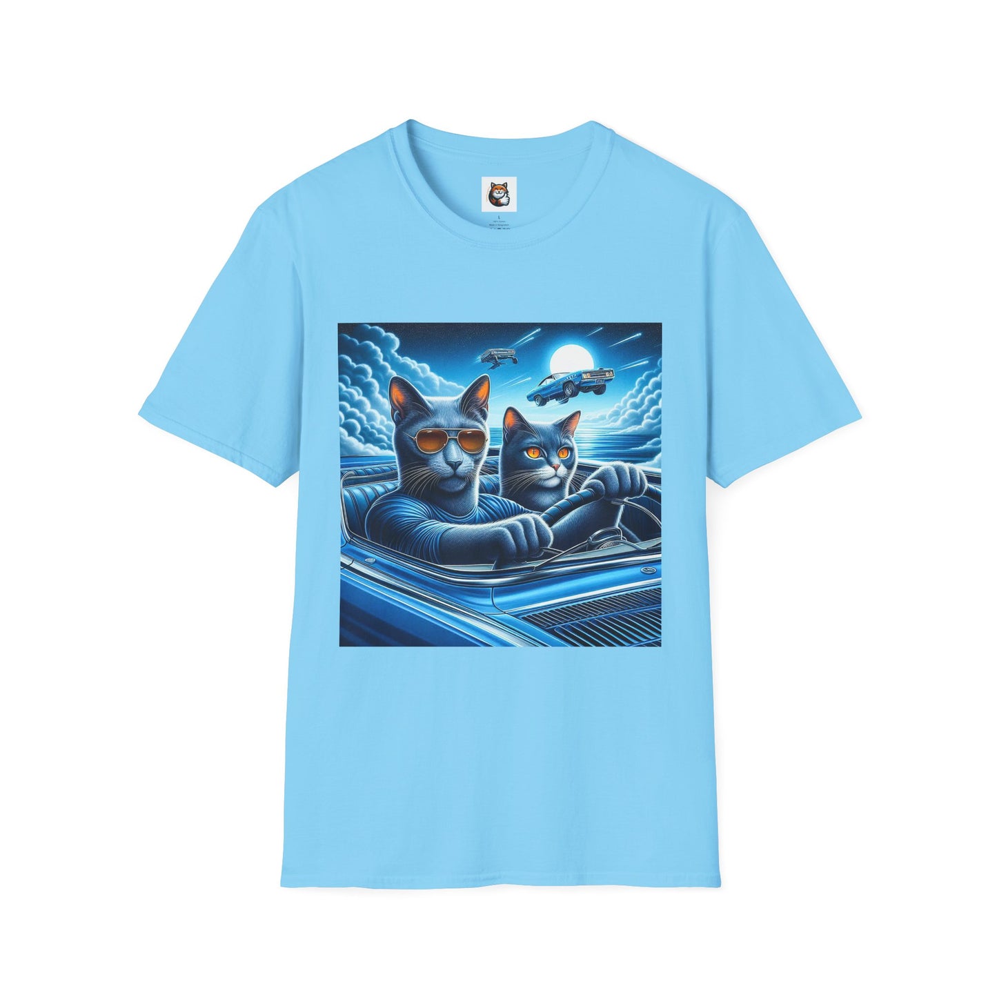 Russian Blue Cat pretty night T-Shirt