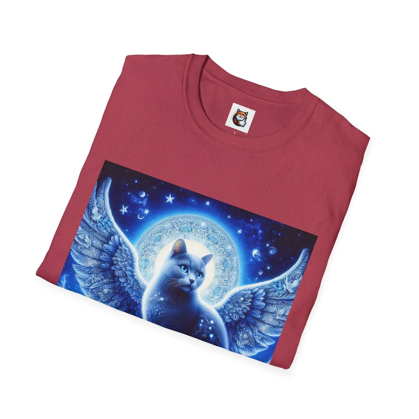 Russian Blue Cat Unisex Softstyle T-Shirt by Printify