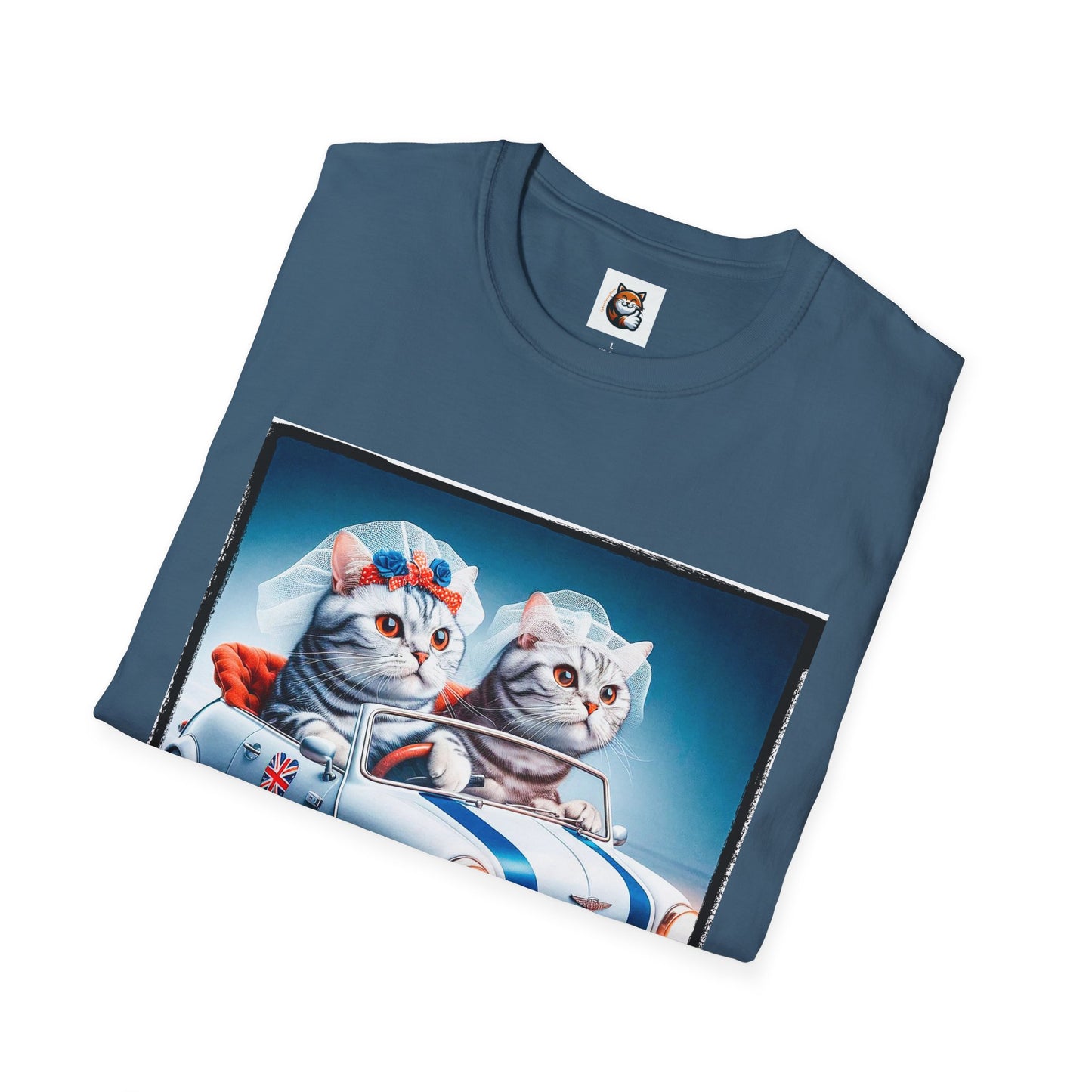 Wacky American Shorthair driving Softstyle T-Shirt