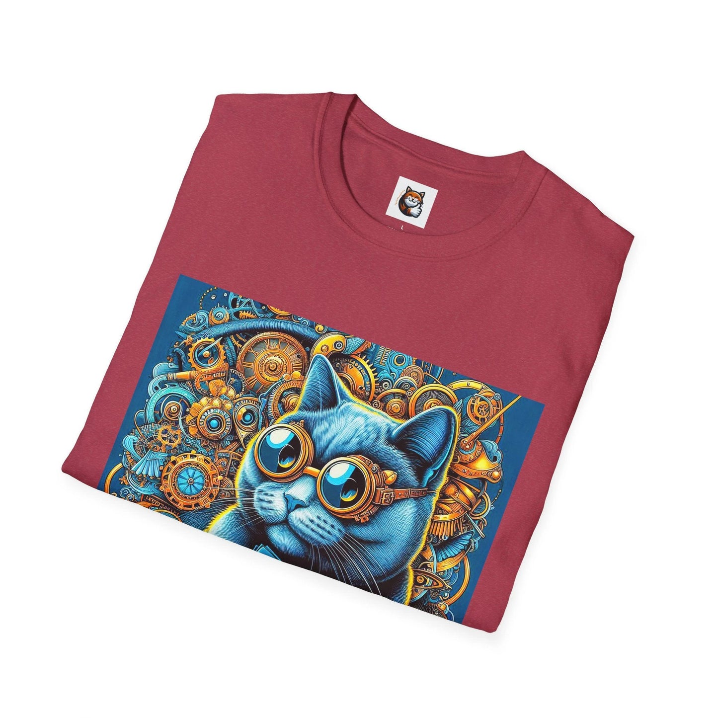 Russian Blue Cat steam punk T-Shirt by Printify