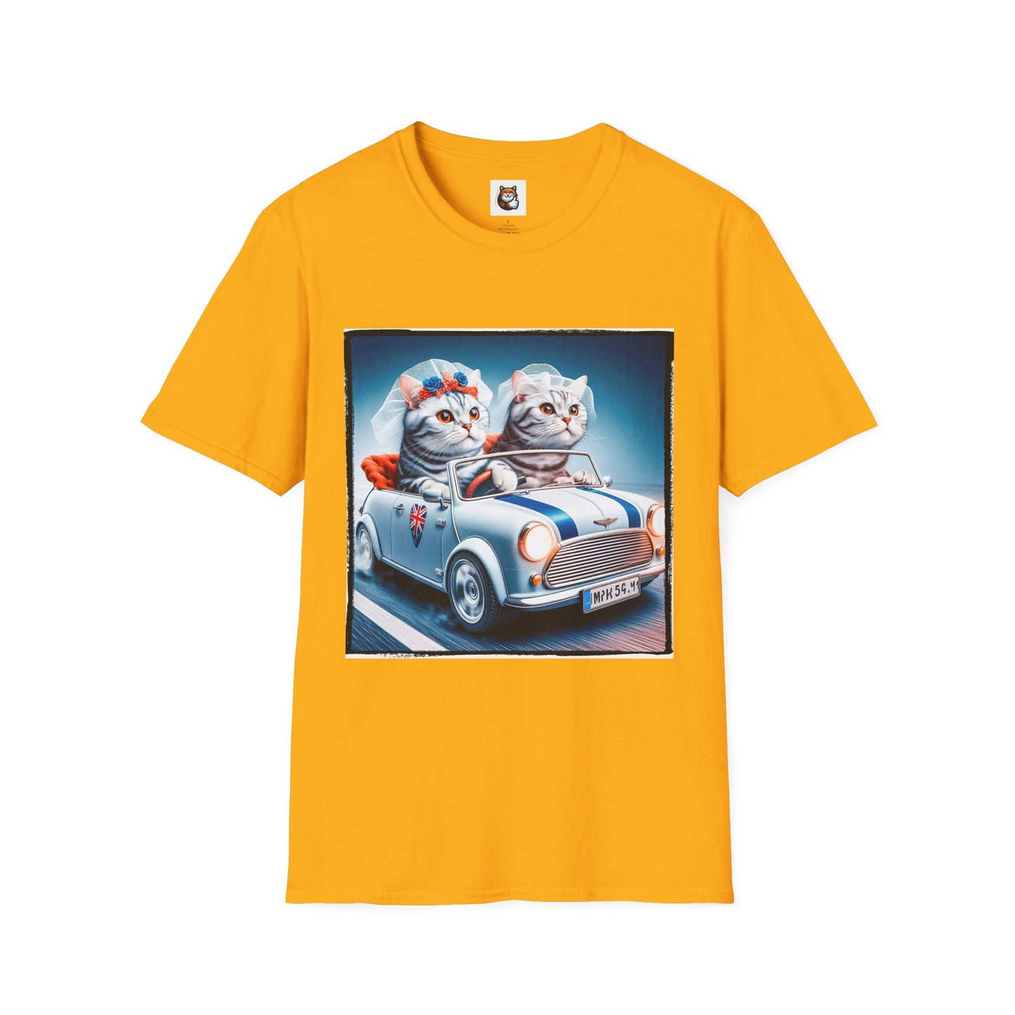 Wacky American Shorthair driving Softstyle T-Shirt