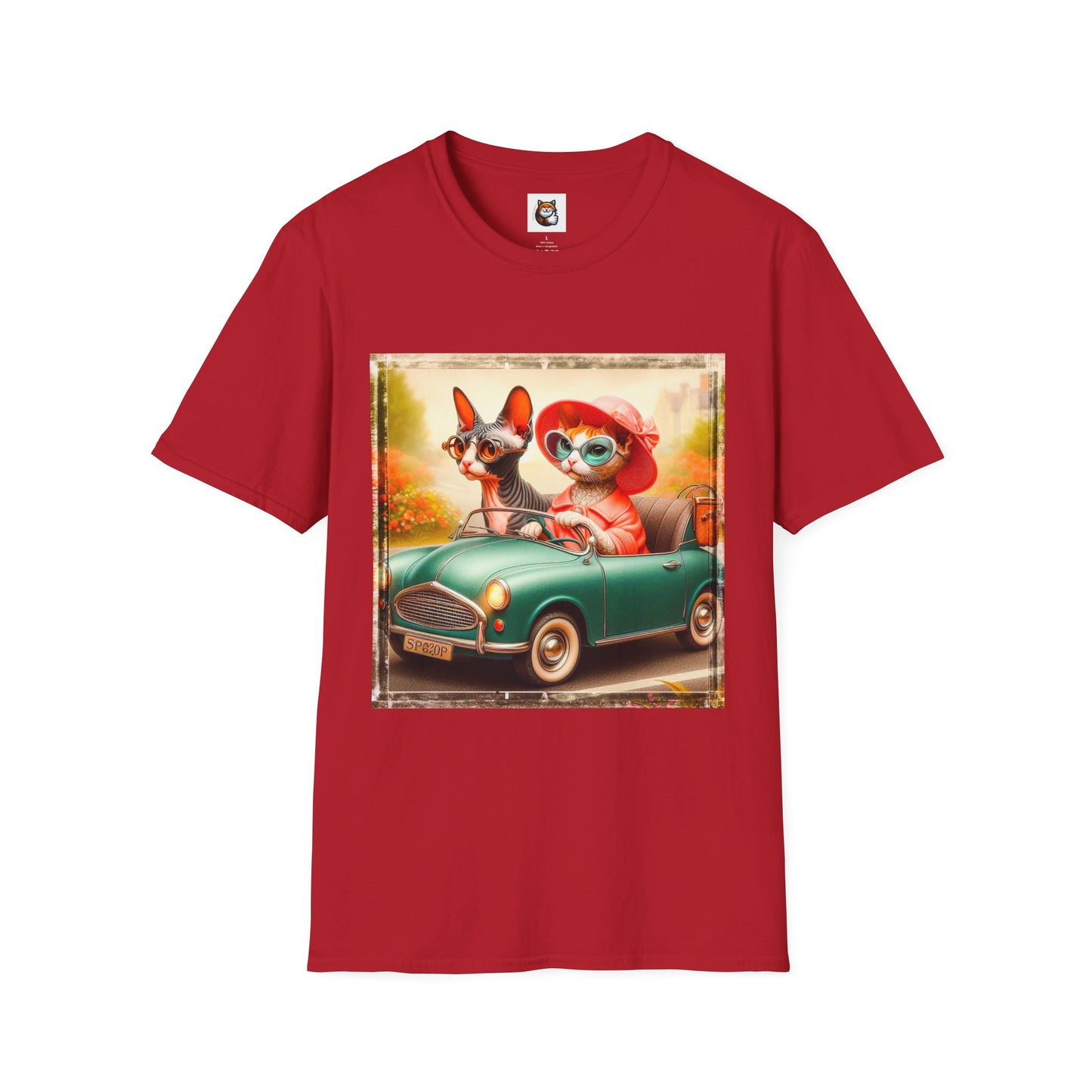 Wacky Cornish Rex Cat friends driving T-Shirt