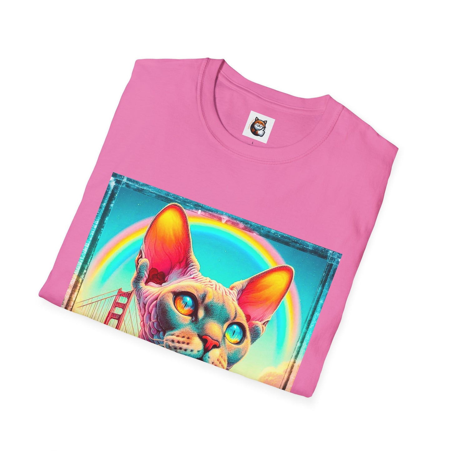 Devon Rex Cat Unisex Softstyle T-Shirt
