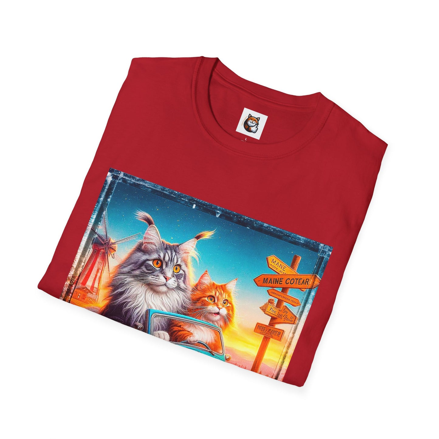Wacky Maine Coon Unisex Softstyle T-Shirt