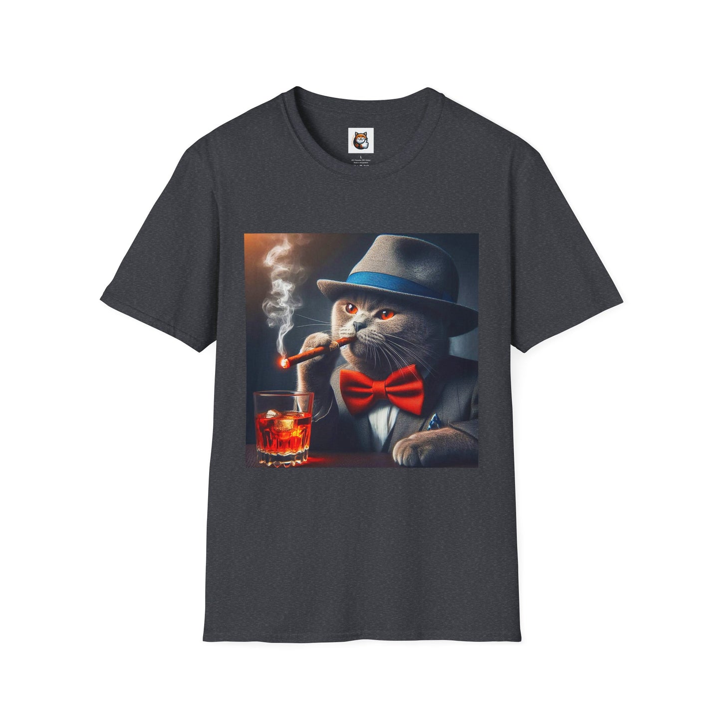 Russian Blue Cat whiskey drinking T-Shirt