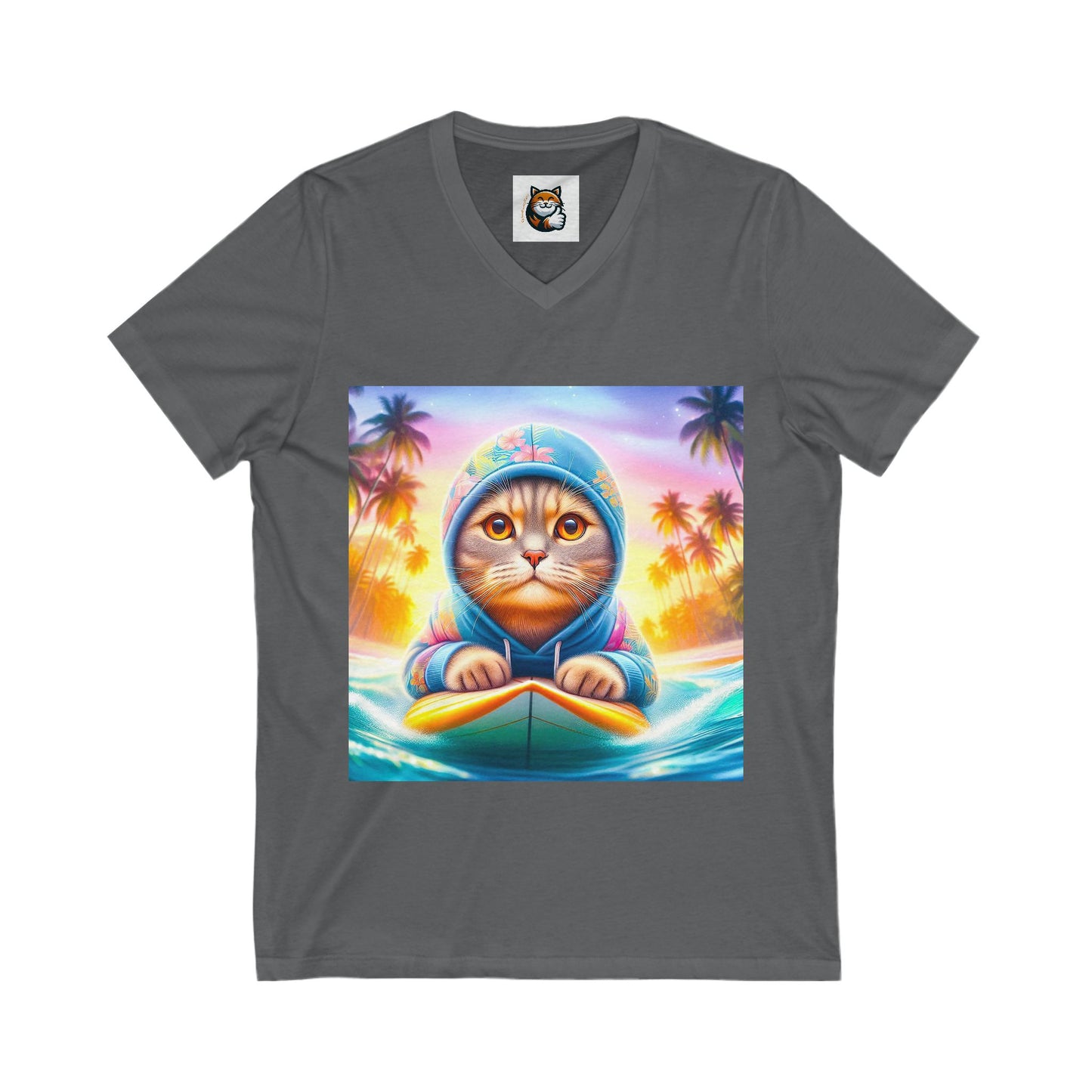 Scottish Fold Cat surfs up shirt