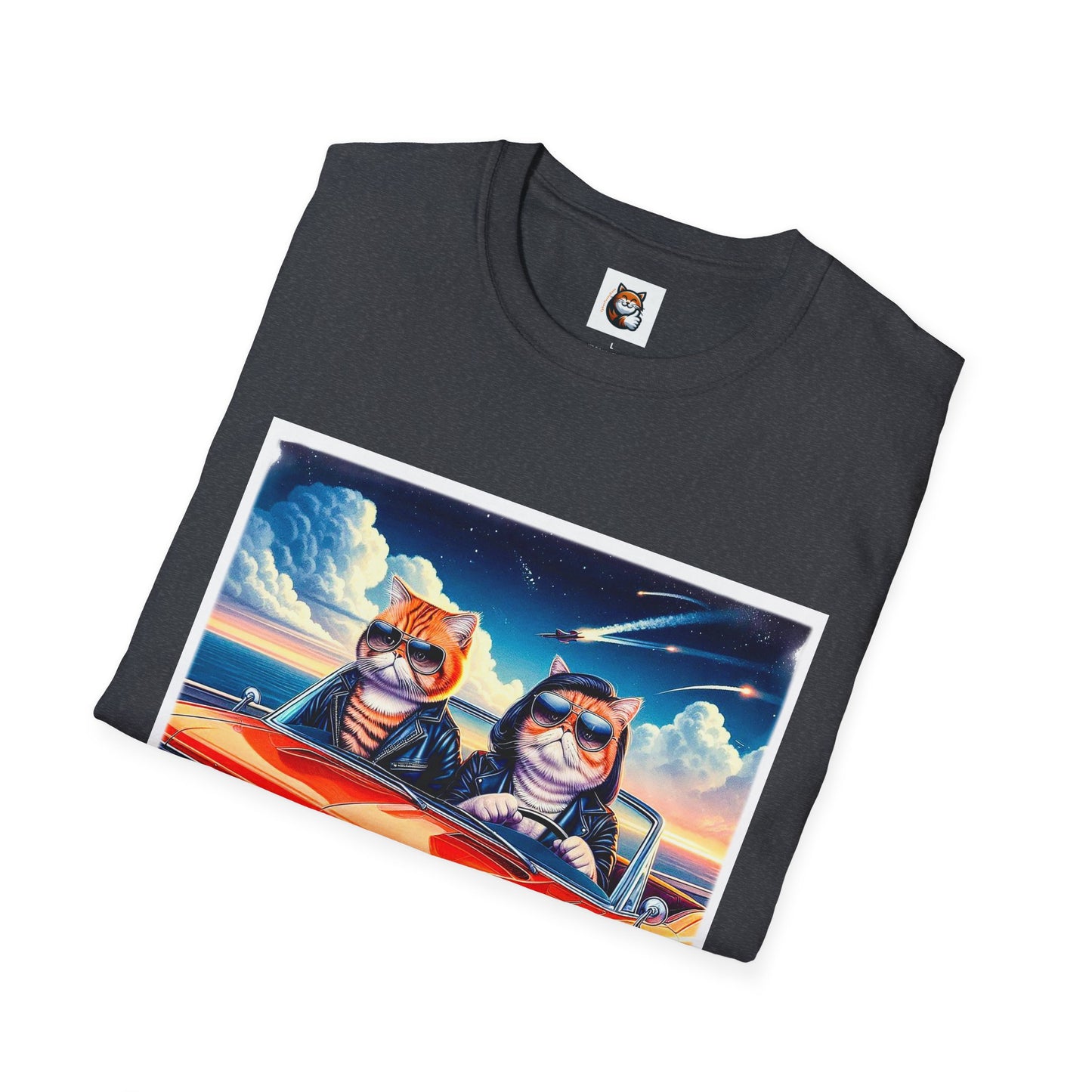 Wacky Exotic Shorthair Cat Unisex Softstyle T-Shirt