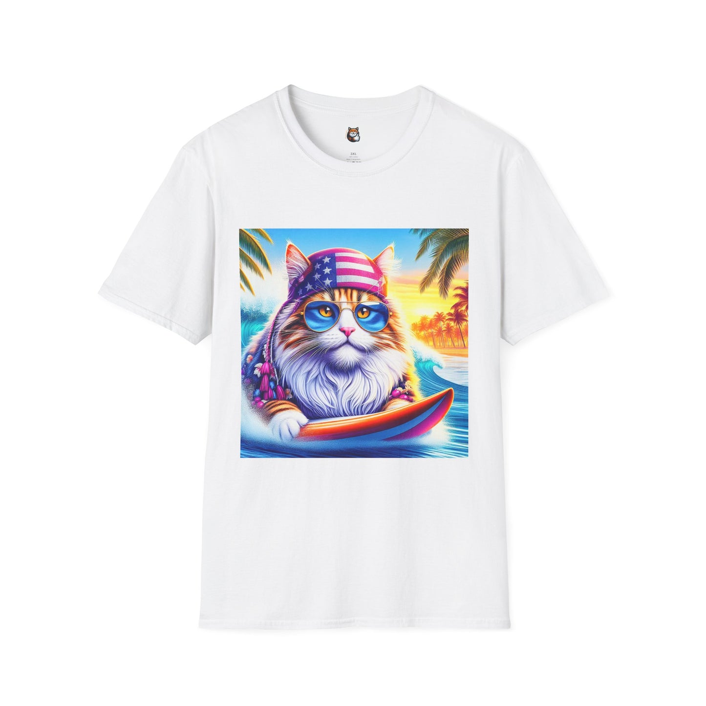 Siberian Cat American surfer