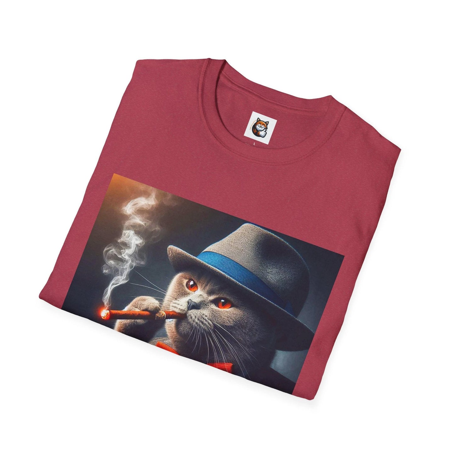 Russian Blue Cat whiskey drinking T-Shirt by Printify