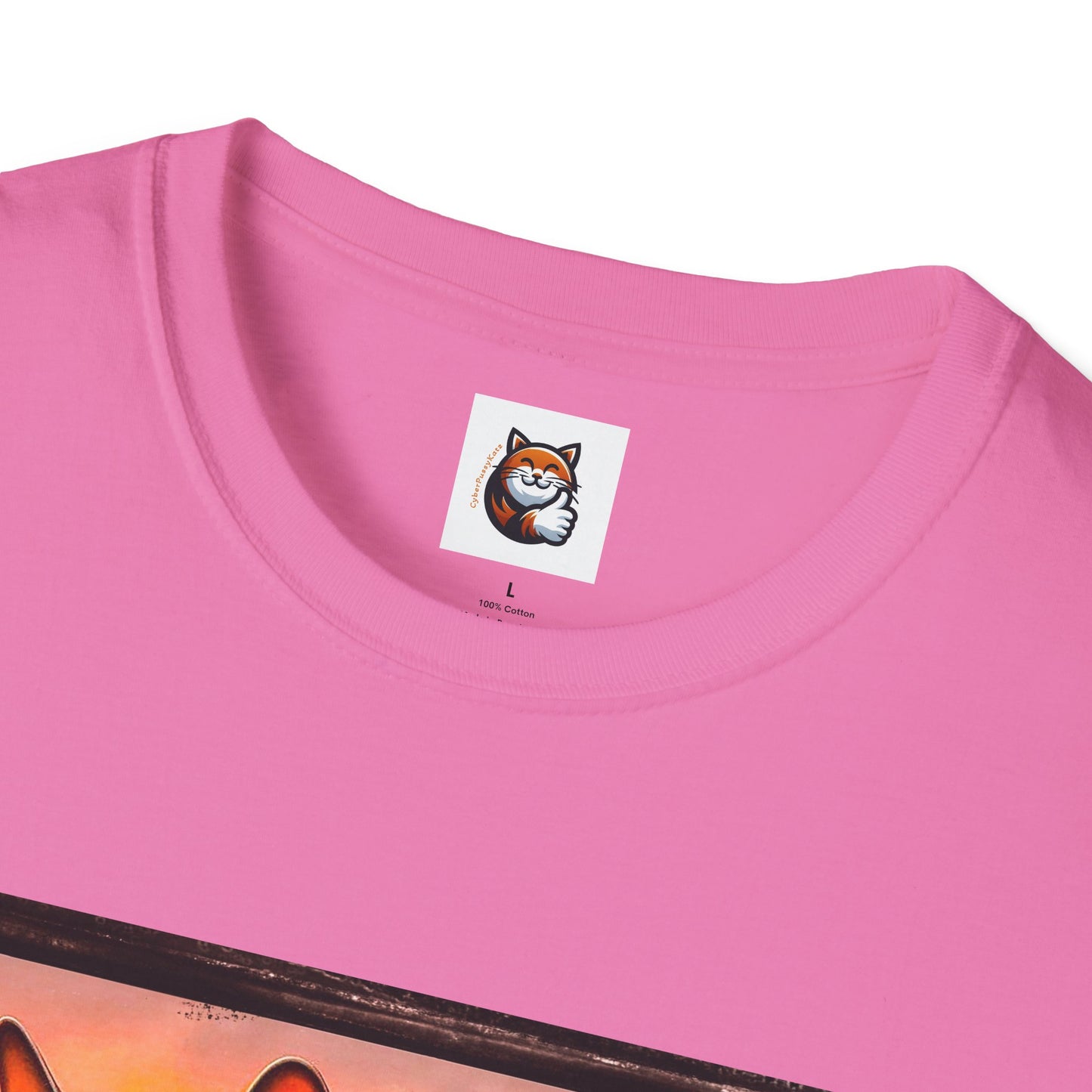 Wacky Devon Rex driving Unisex Softstyle T-Shirt