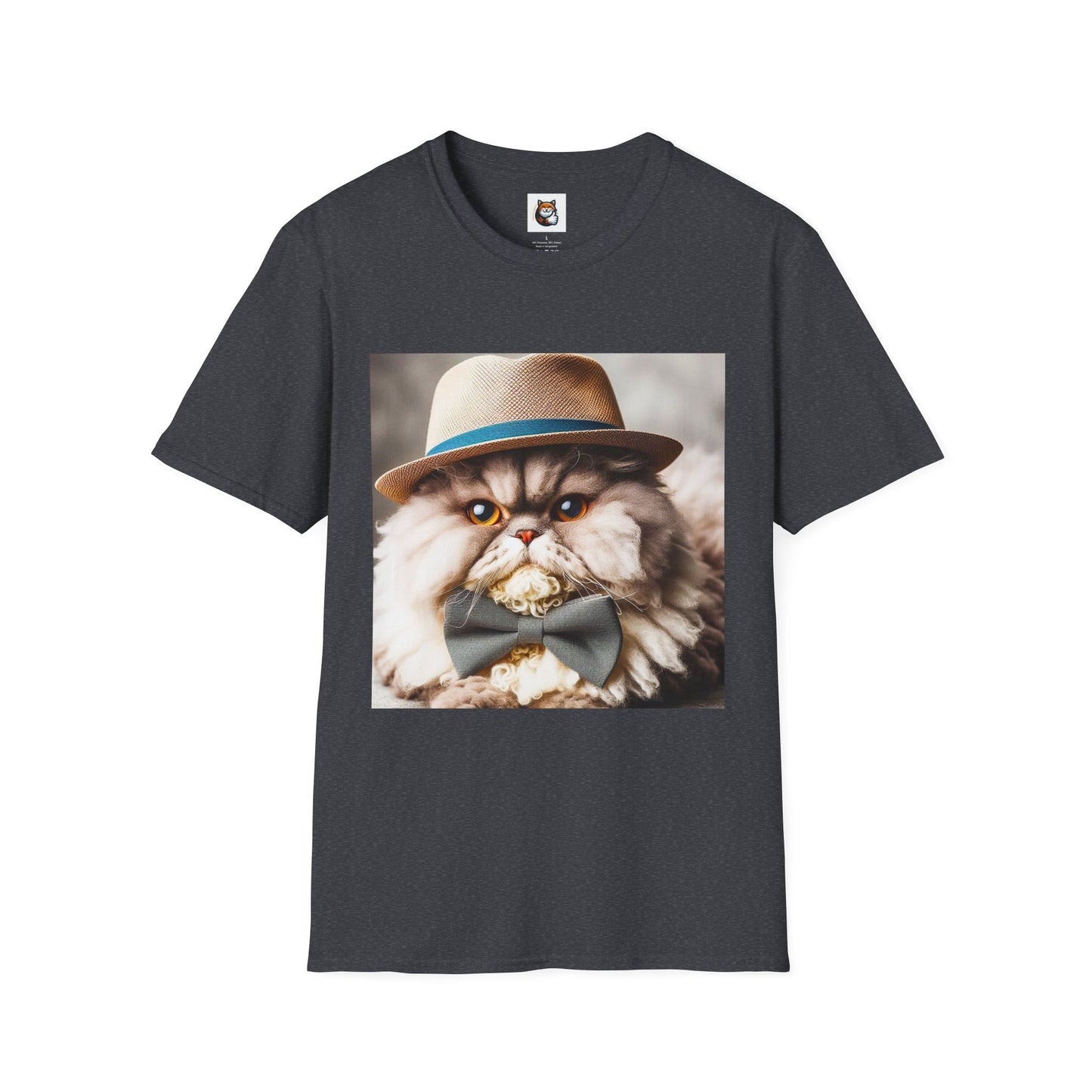 Selkirk Rex Cat T-Shirt top hat and bow tie