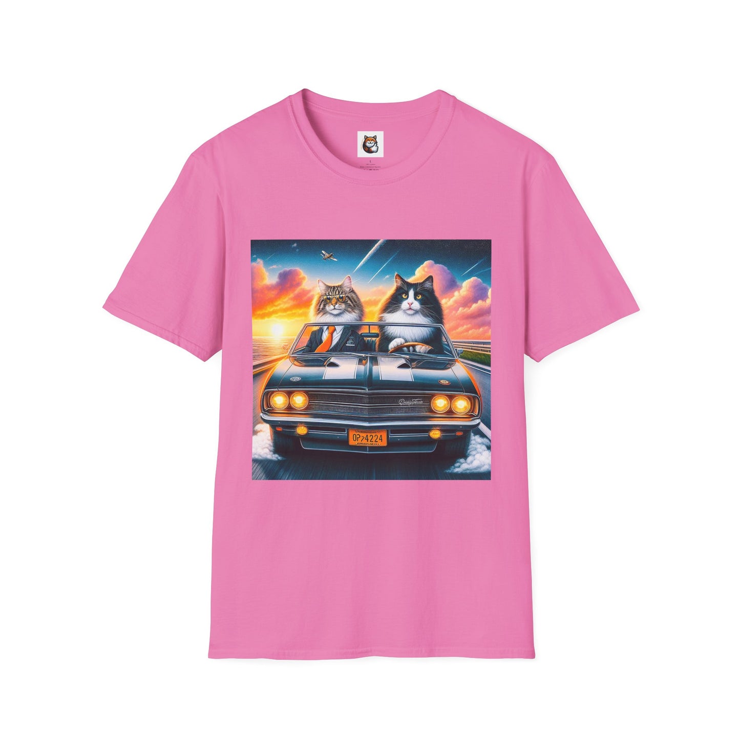 Wacky Norwegian Forest Cat Unisex Softstyle T-Shirt