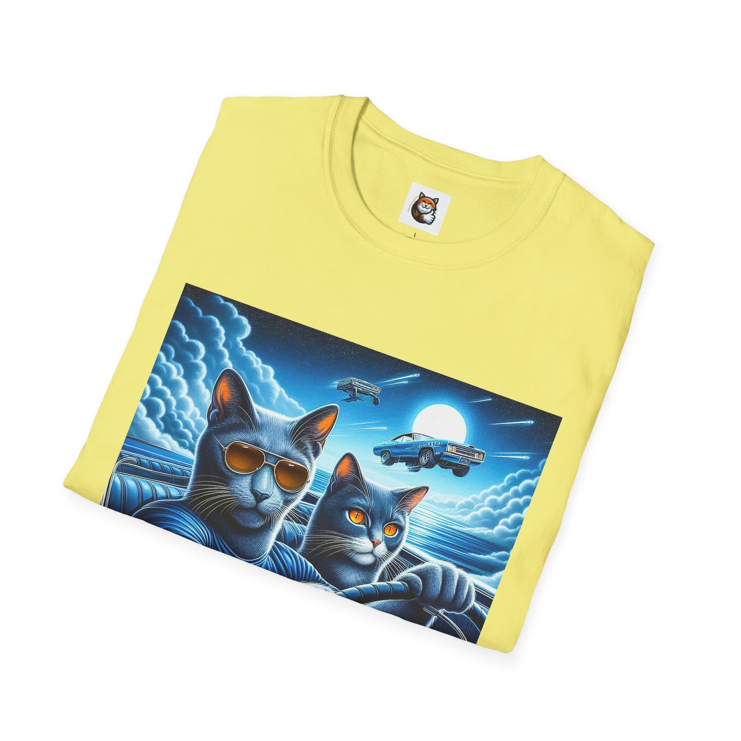 Russian Blue Cat pretty night T-Shirt