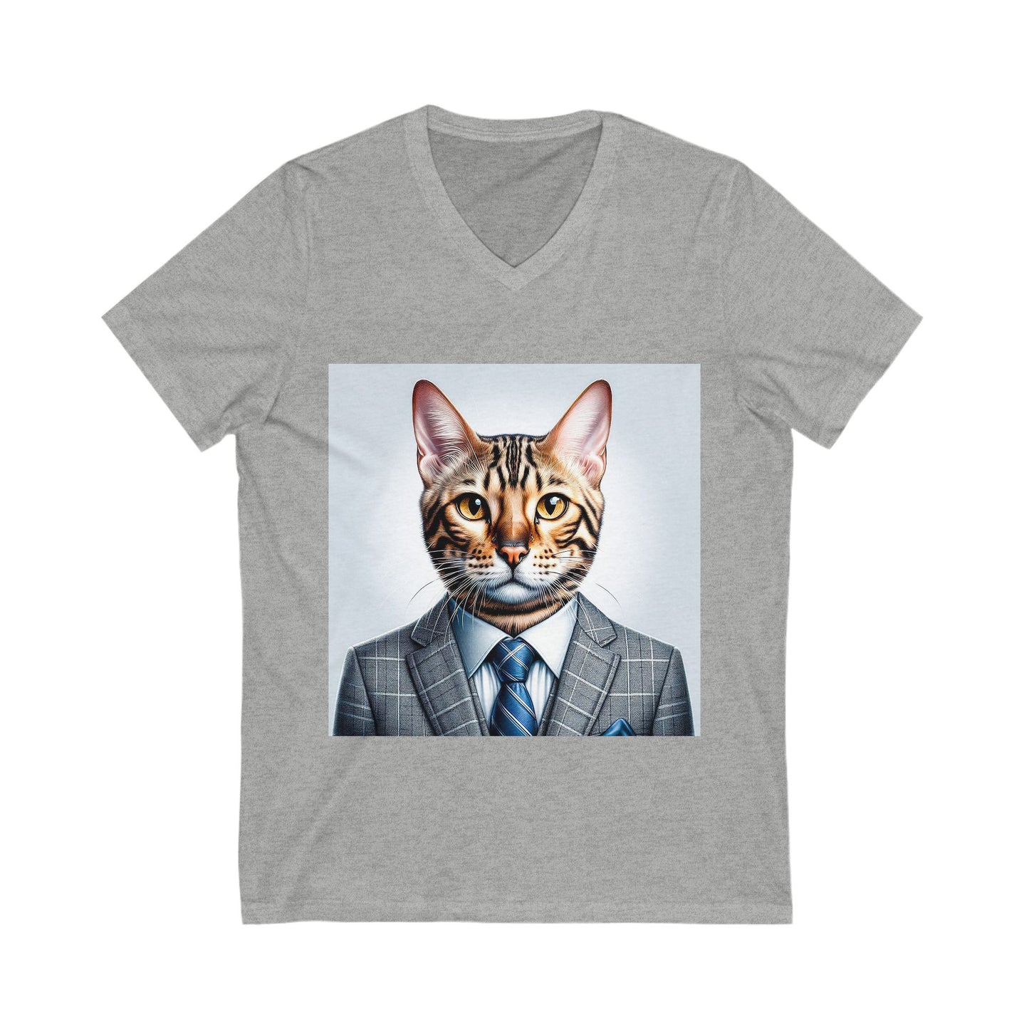 Bengal Unisex business suit Jersey Short Sleeve V-Neck Tee