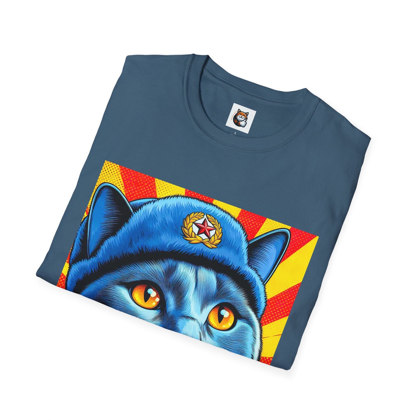 Russian Blue Cat Unisex Softstyle T-Shirt