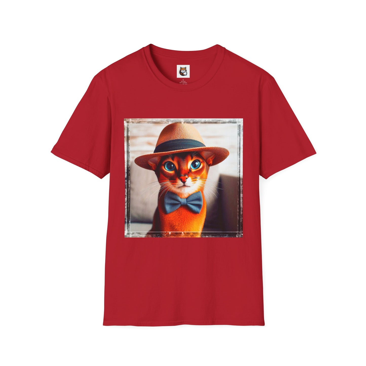 Abyssinian hat and tie Unisex Softstyle T-Shirt