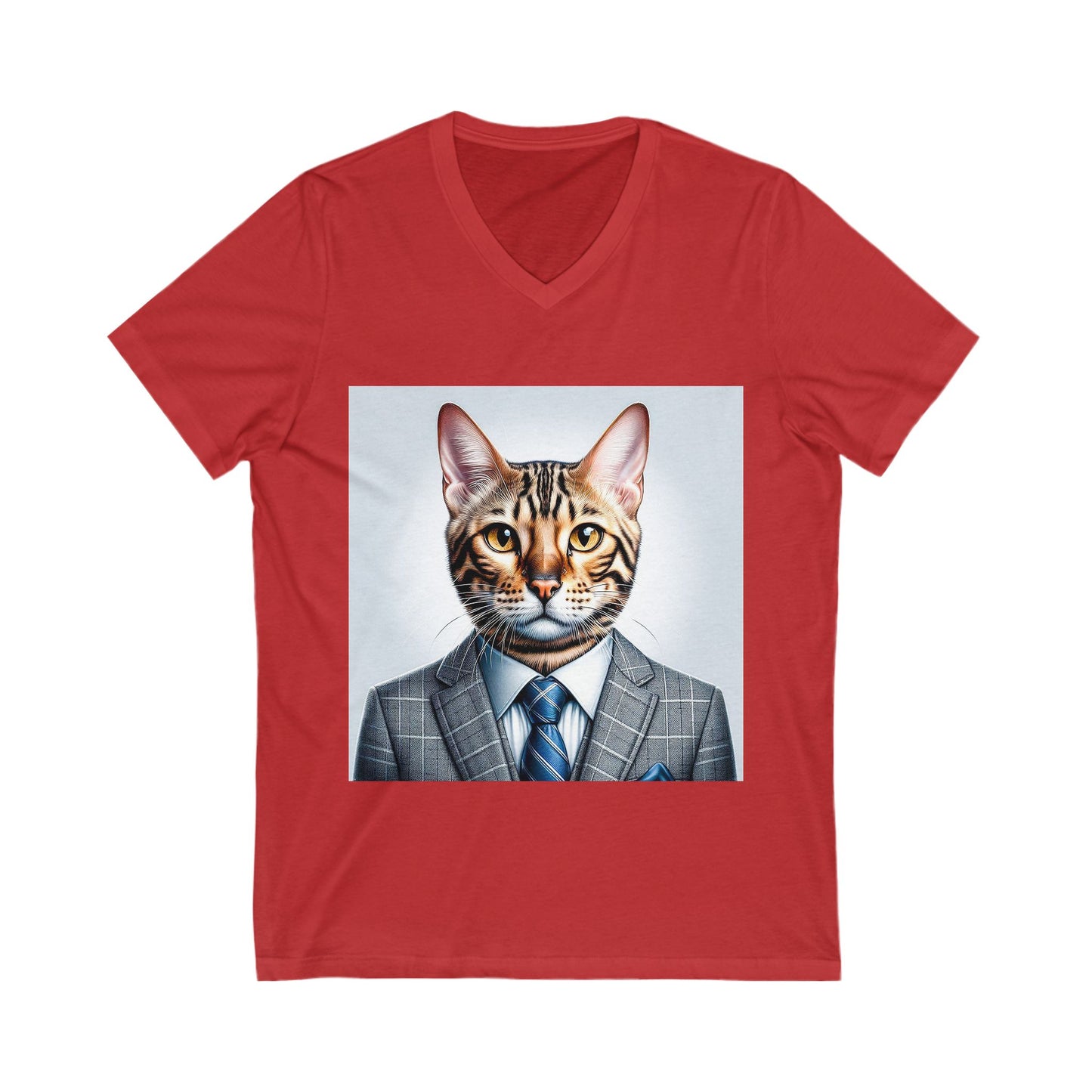 Bengal Unisex business suit Jersey Short Sleeve V-Neck Tee