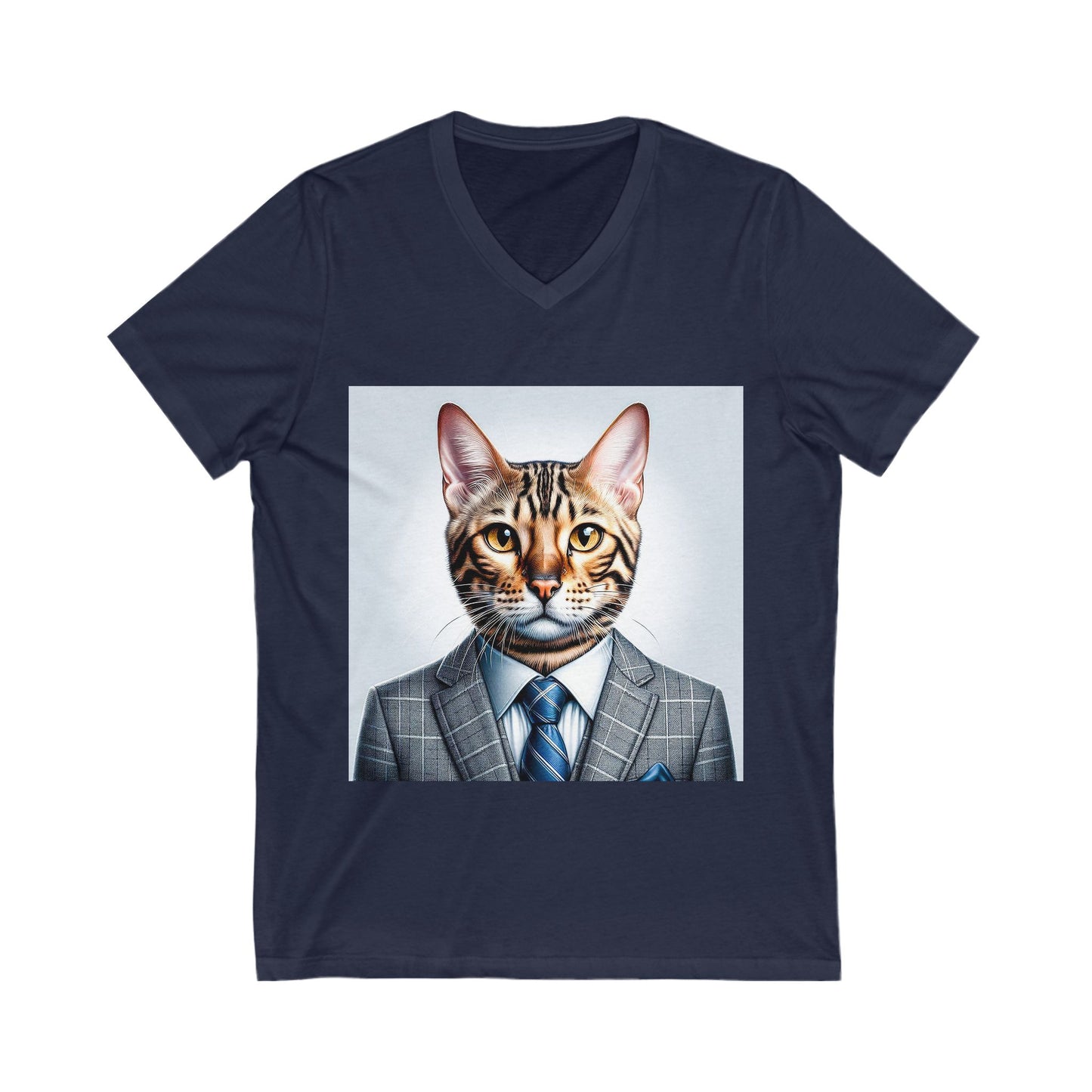 Bengal Unisex business suit Jersey Short Sleeve V-Neck Tee