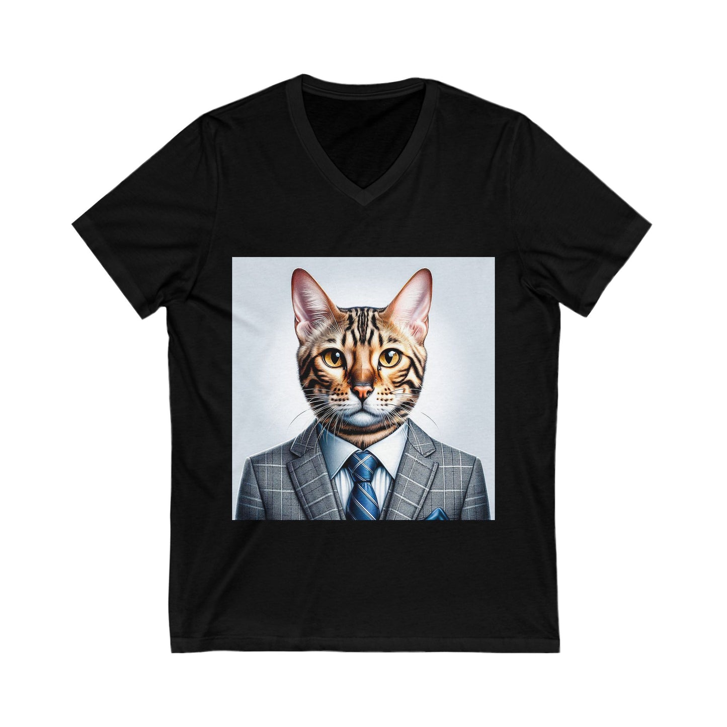 Bengal Unisex business suit Jersey Short Sleeve V-Neck Tee