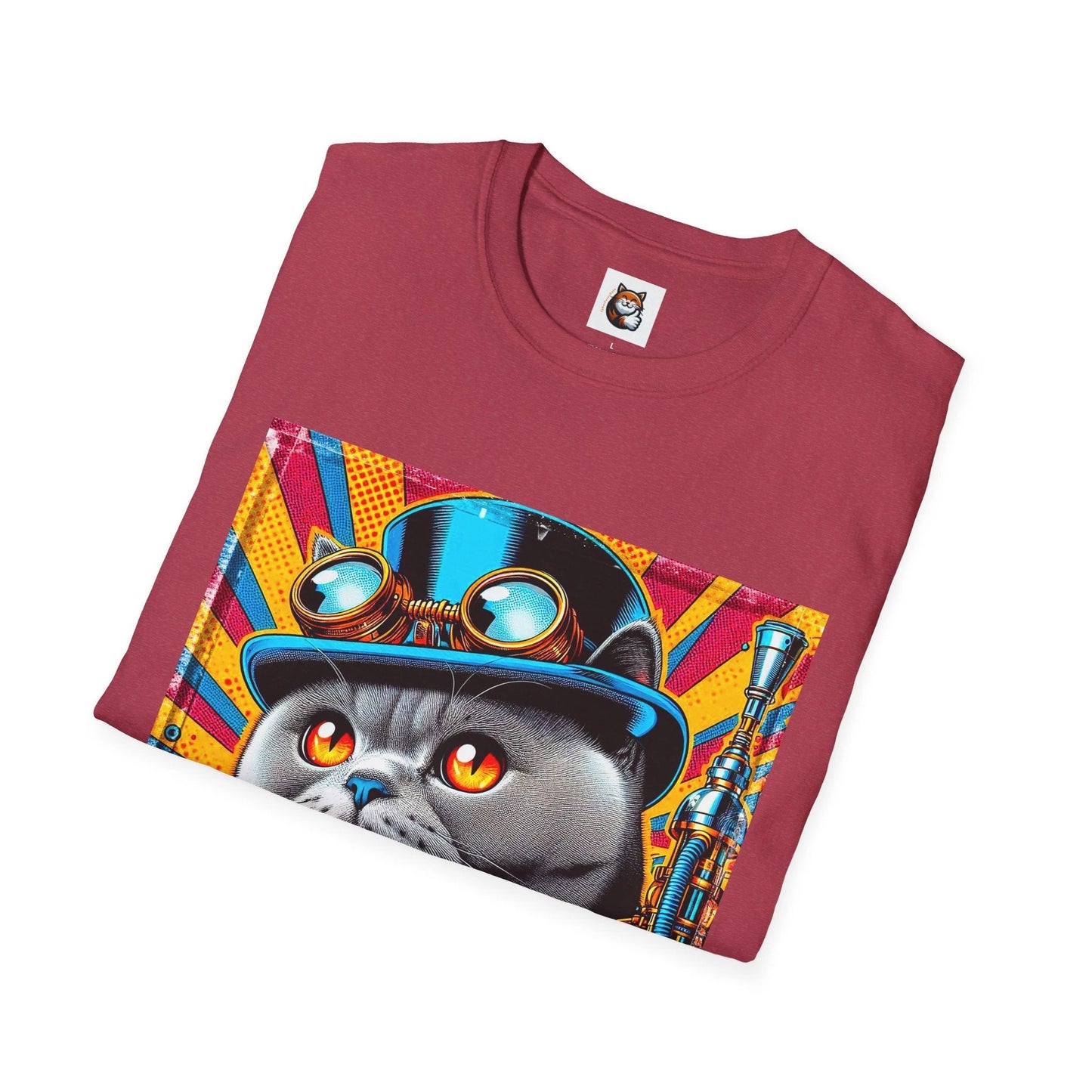 British Shorthair steam punk Softstyle T-Shirt by Printify