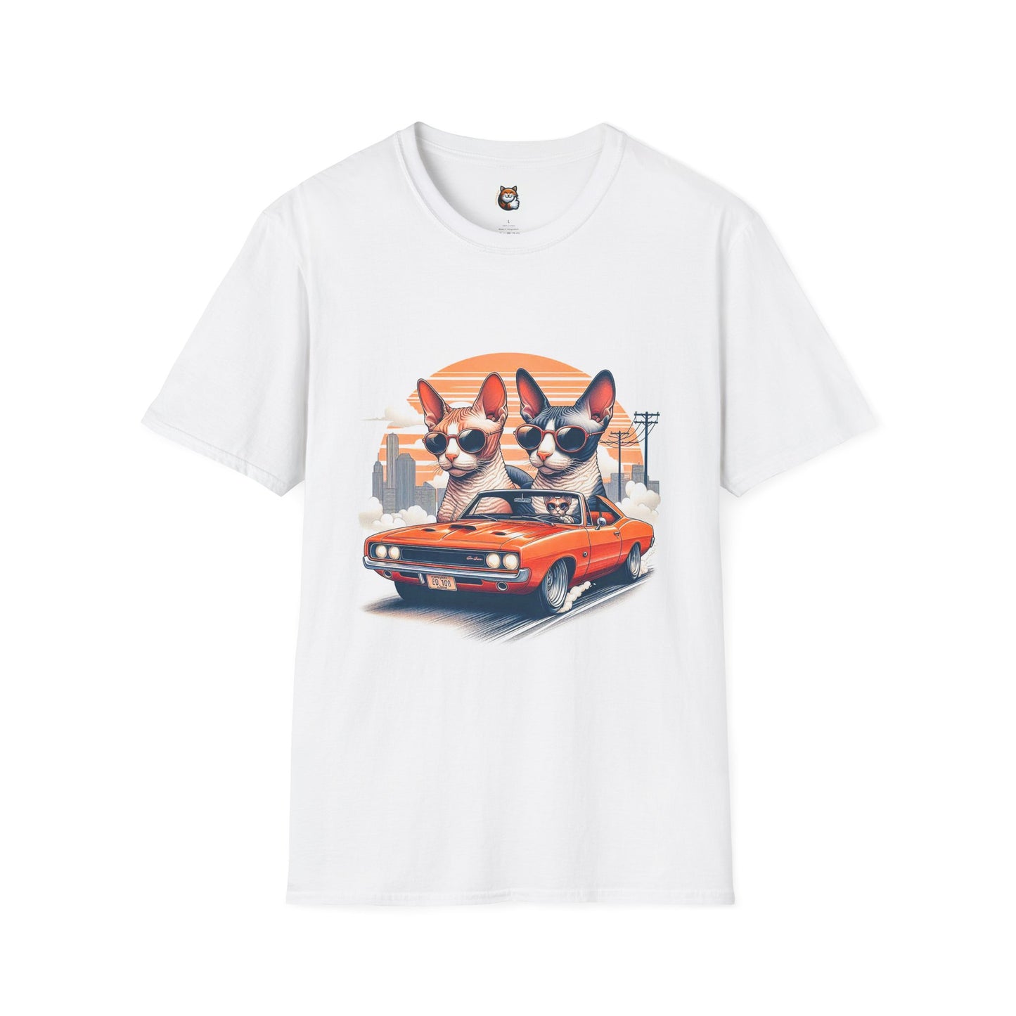 Wacky Cornish Rex Cat couple driving T-Shirt
