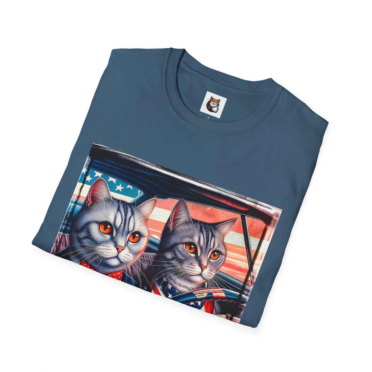 Wacky American friends driving Unisex Softstyle T-Shirt