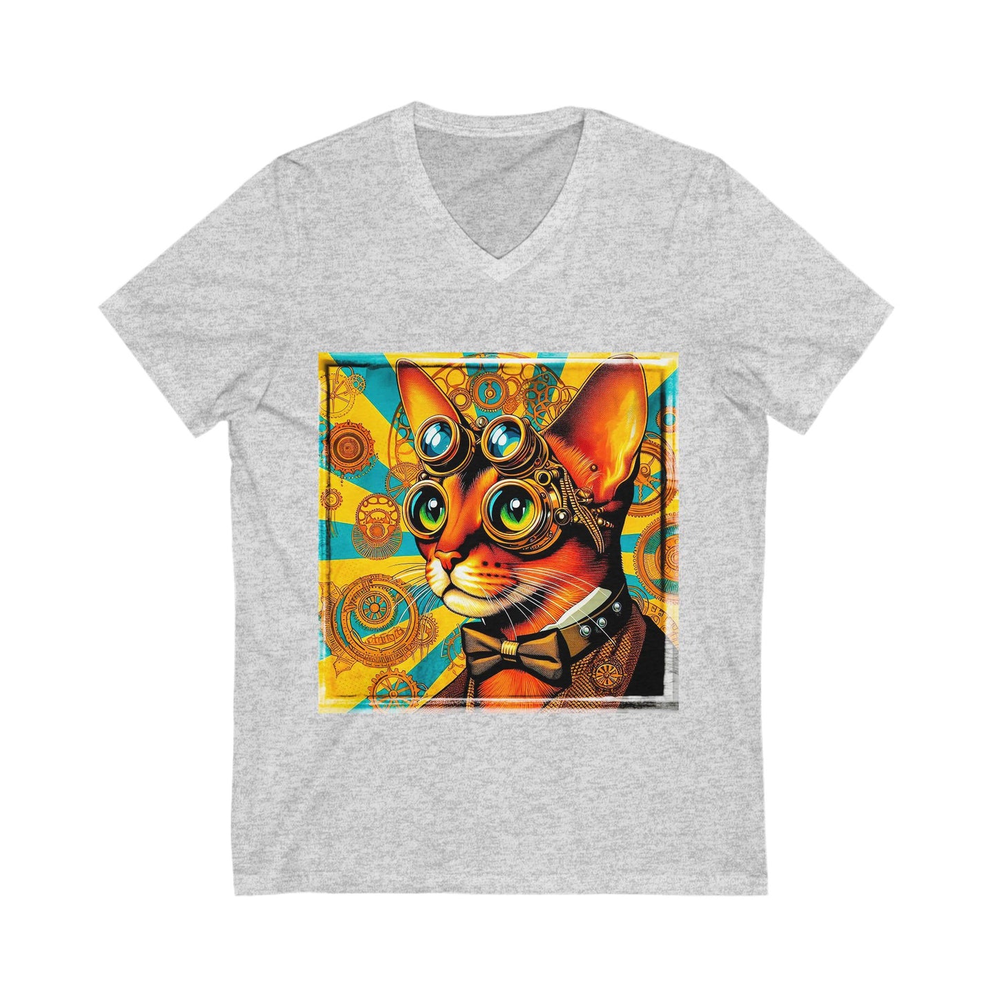 Abyssinian steam punk Jersey Short Sleeve V-Neck Tee