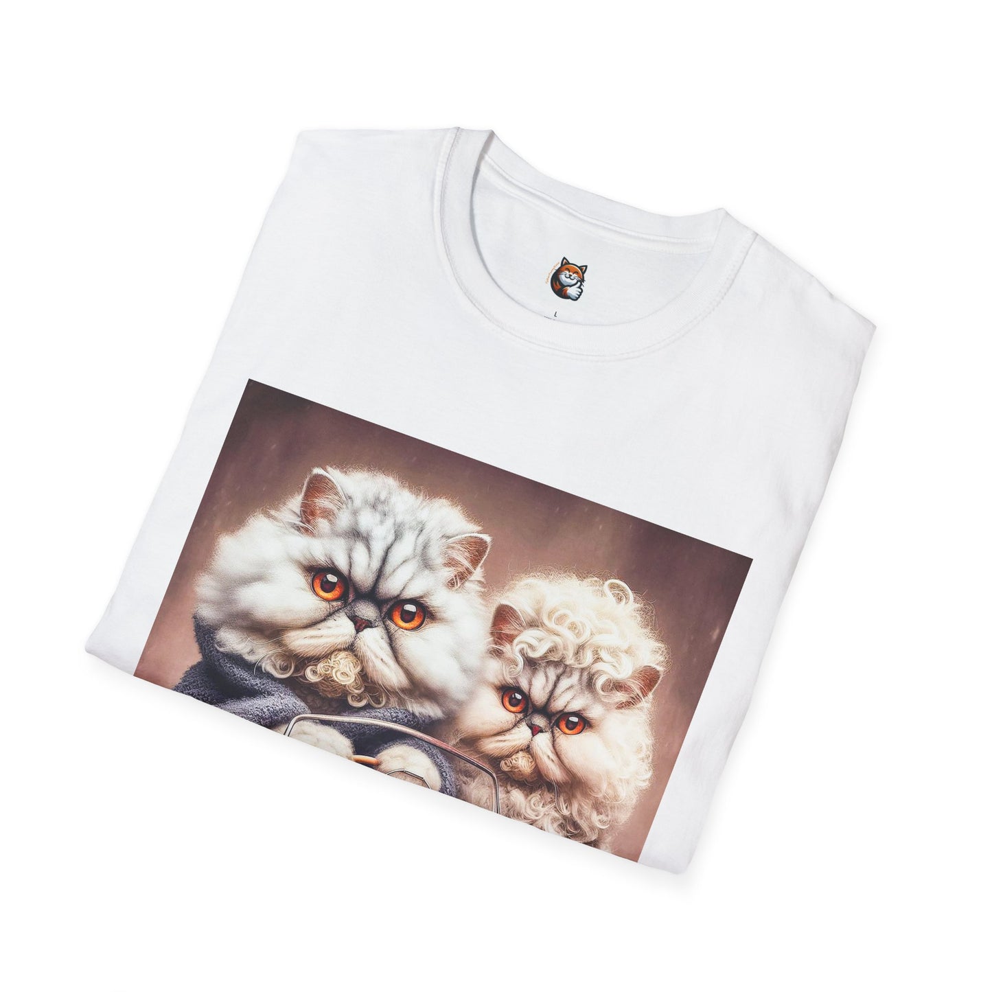 Wacky Selkirk Rex Cat T-Shirt angry couple