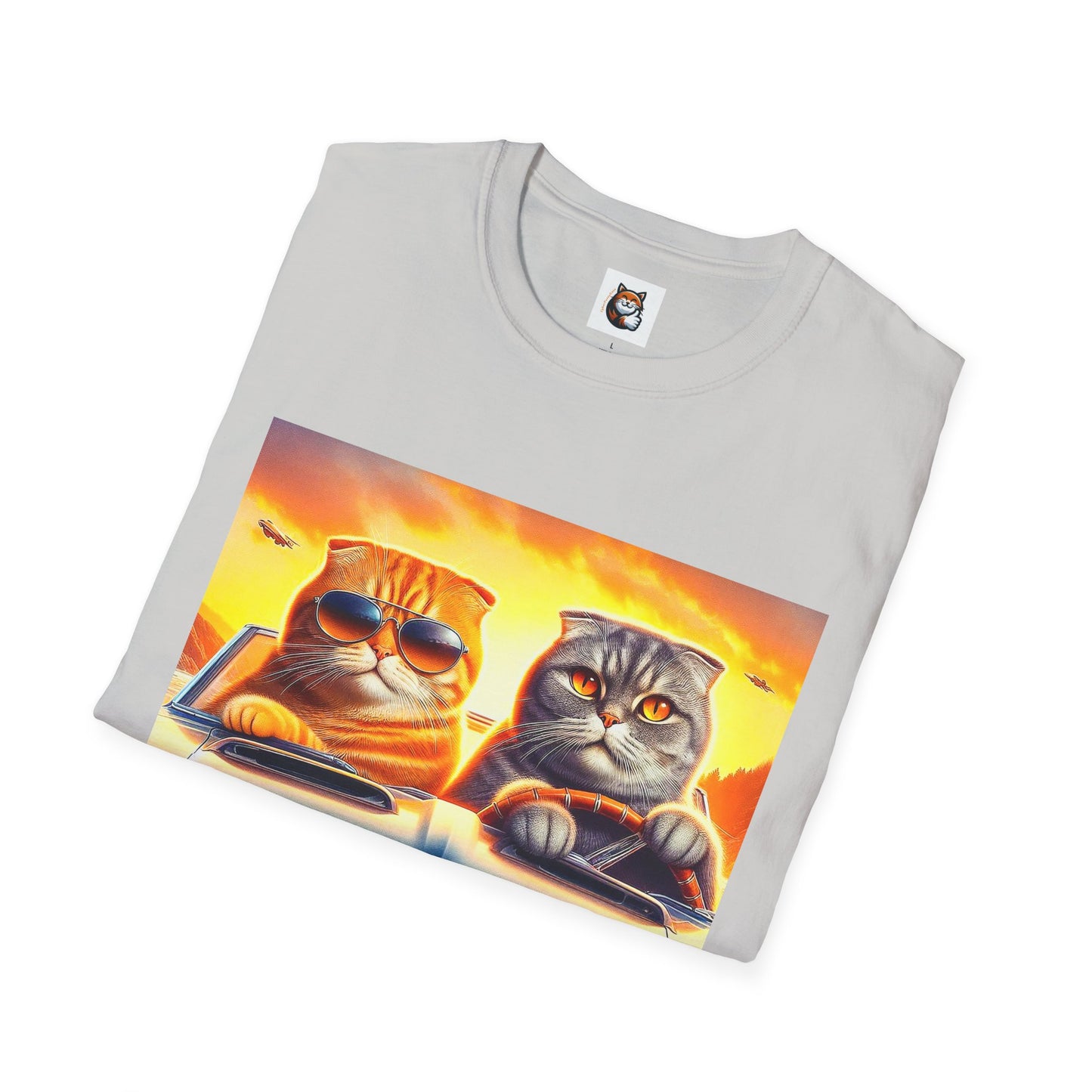 Scottish Fold driving couple T-Shirt