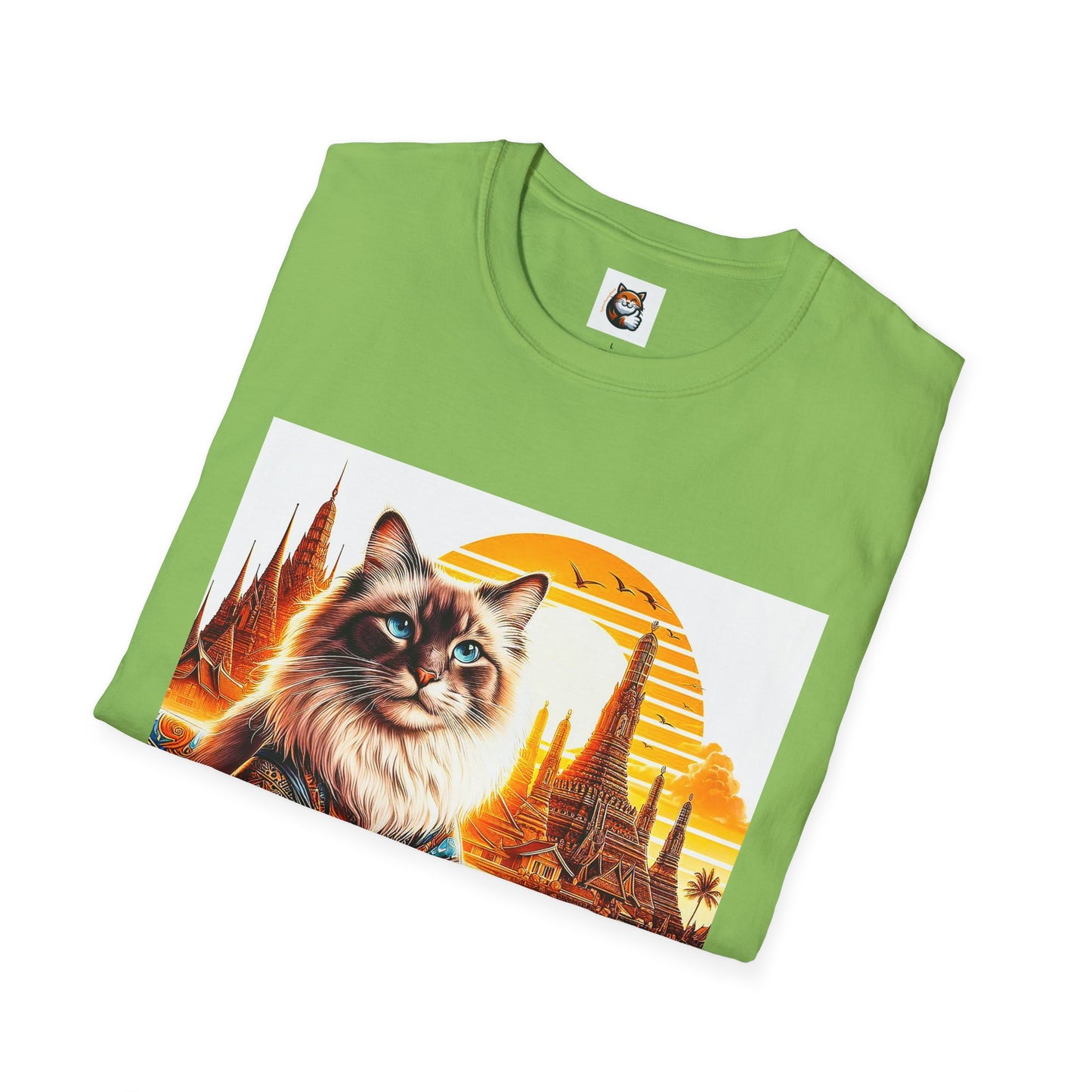 British Shorthair surfing Softstyle T-Shirt