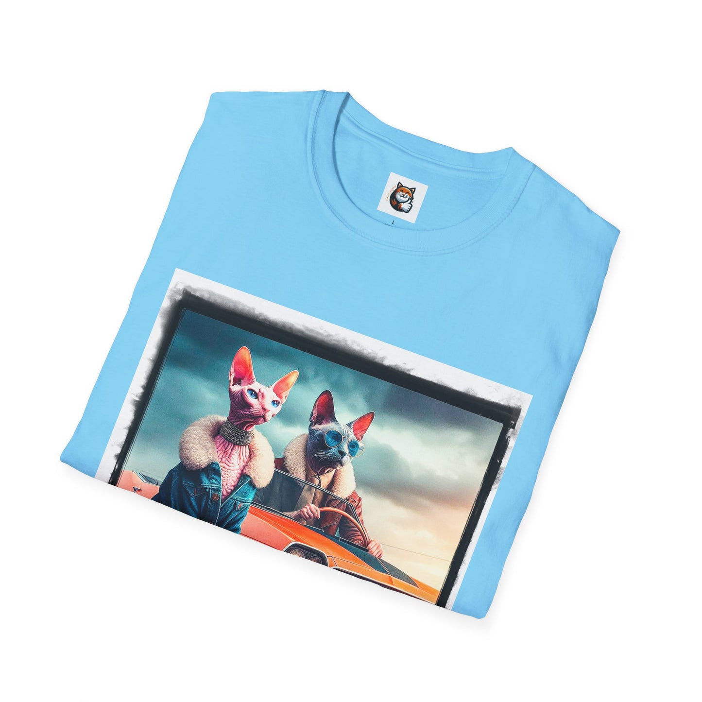 Wacky Cornish Rex Cat Unisex Softstyle T-Shirt