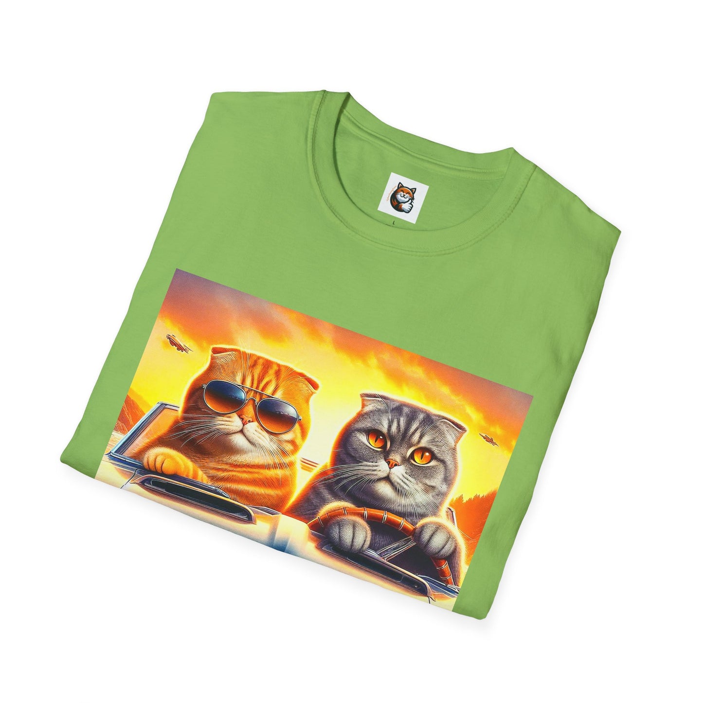 Scottish Fold driving couple T-Shirt