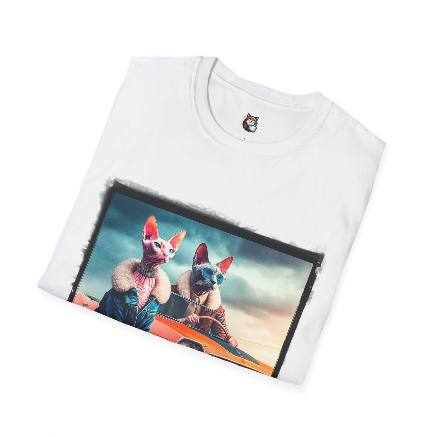 Wacky Cornish Rex Cat Unisex Softstyle T-Shirt
