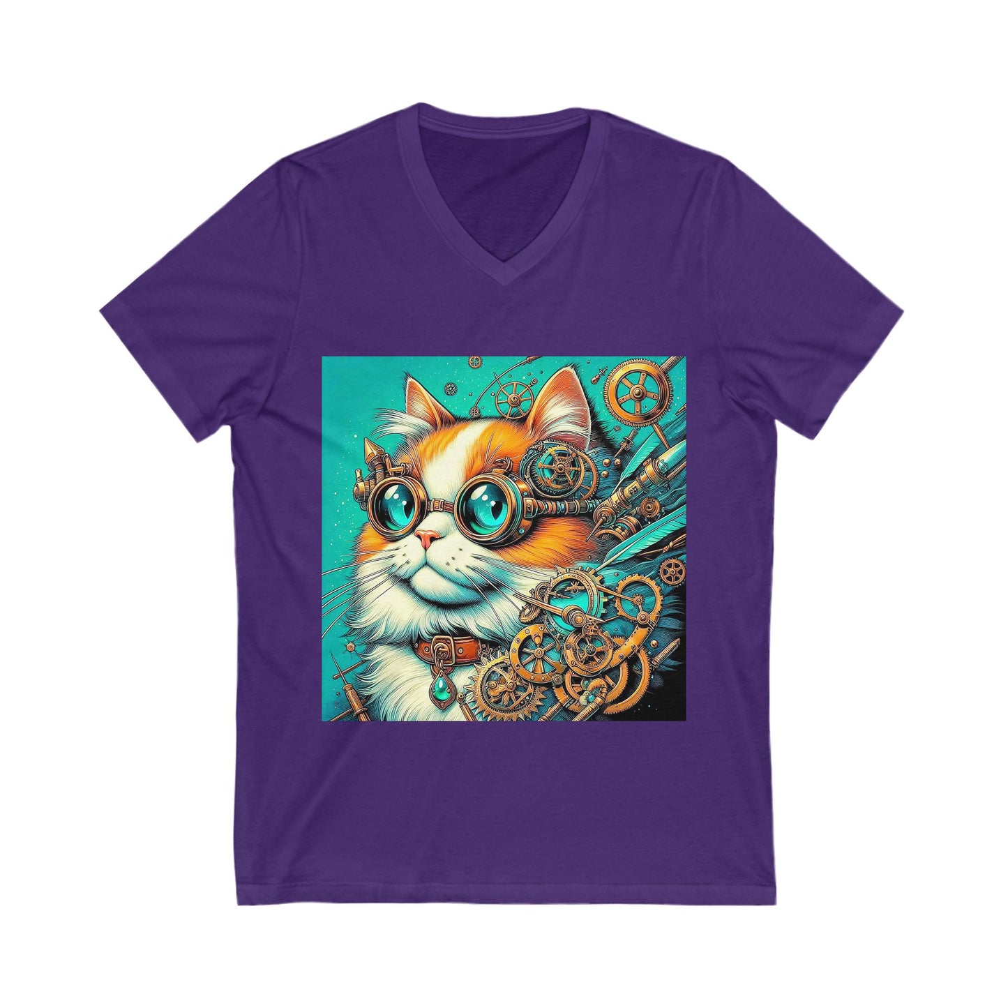 Ragdoll Cat Unisex Jersey Short Sleeve V-Neck Tee