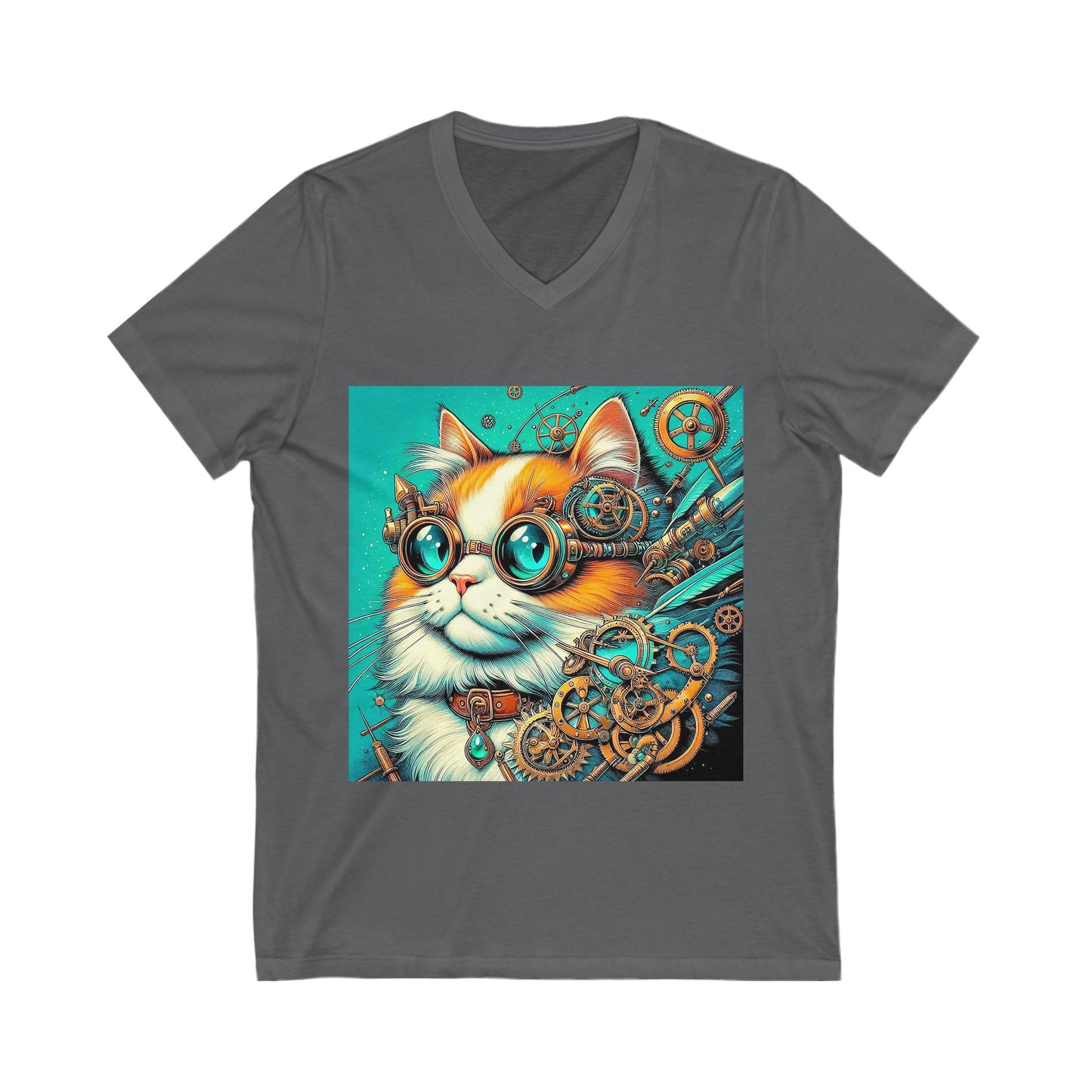 Ragdoll Cat Unisex Jersey Short Sleeve V-Neck Tee