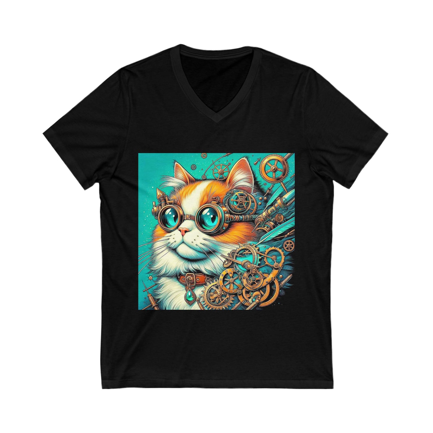 Ragdoll Cat Unisex Jersey Short Sleeve V-Neck Tee