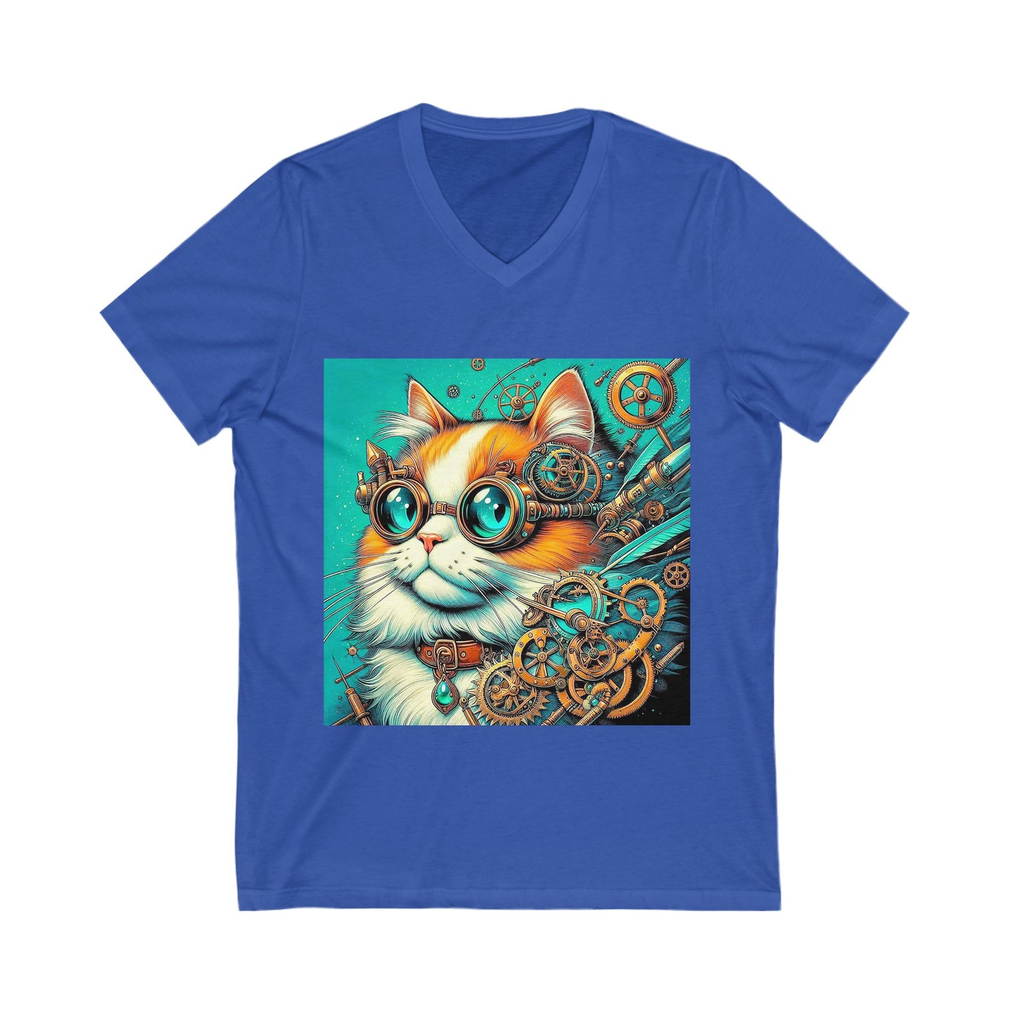 Ragdoll Cat Unisex Jersey Short Sleeve V-Neck Tee
