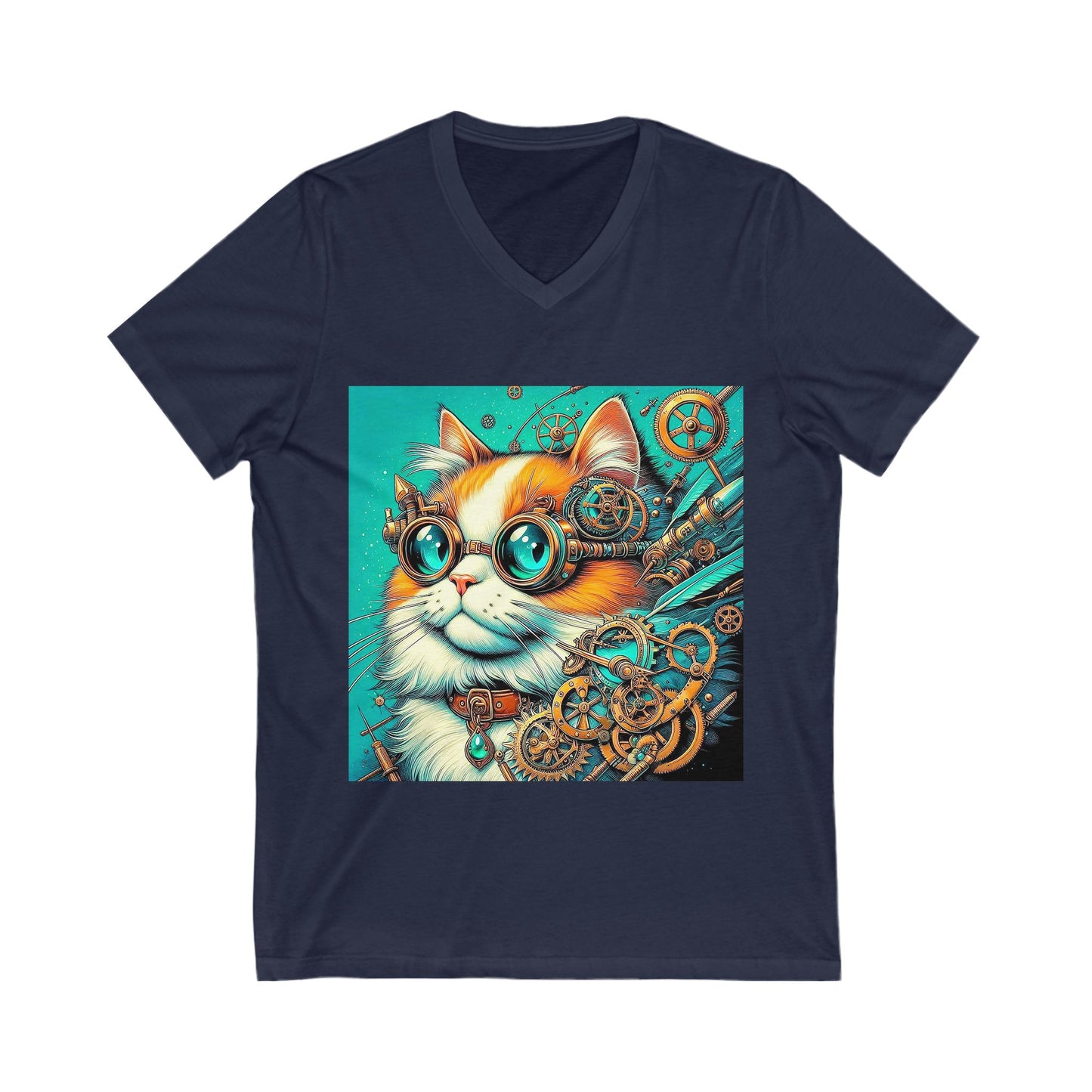 Ragdoll Cat Unisex Jersey Short Sleeve V-Neck Tee