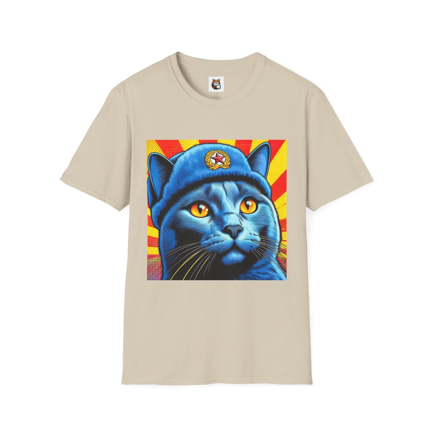 Russian Blue Cat Unisex Softstyle T-Shirt