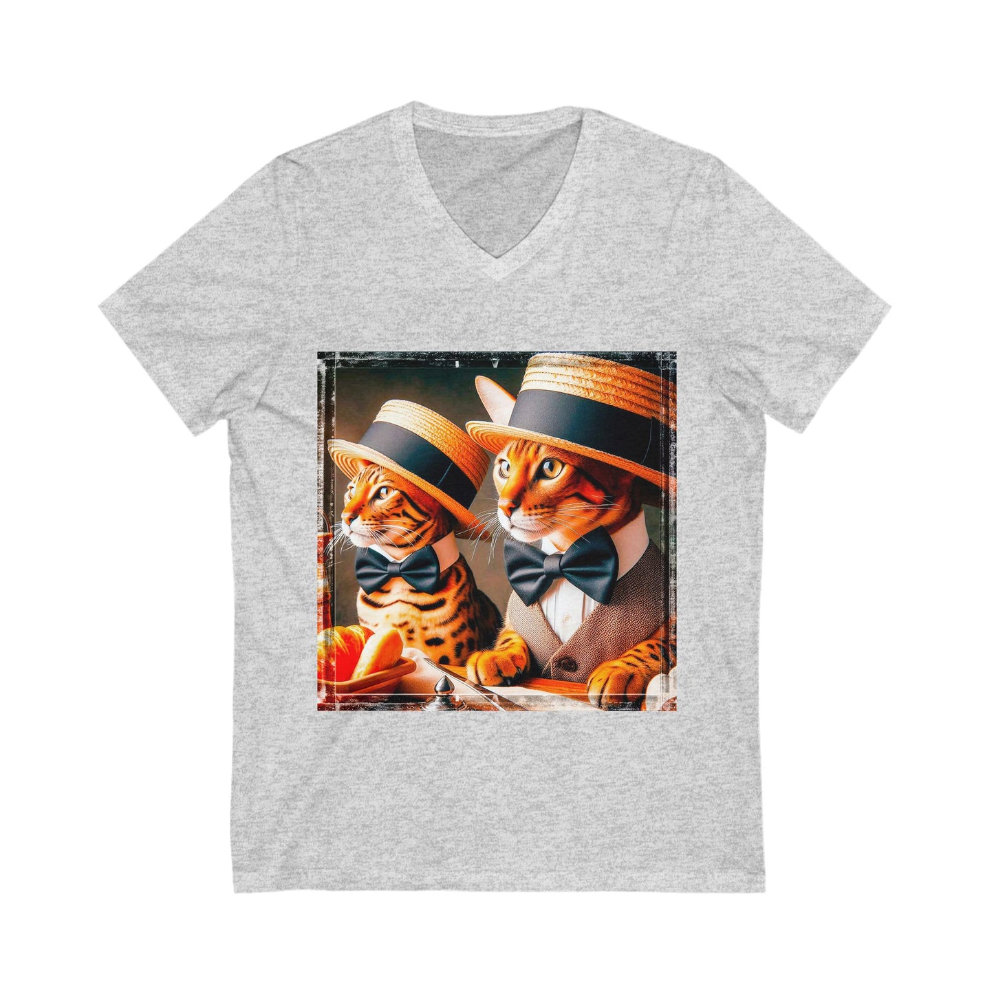 Bengal Unisex hats and ties Short Sleeve V-Neck Tee