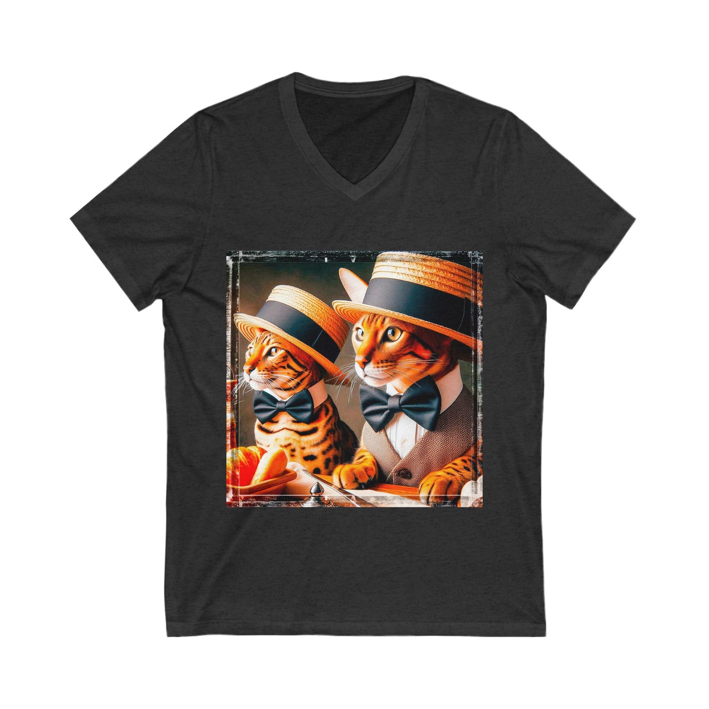 Bengal Unisex hats and ties Short Sleeve V-Neck Tee