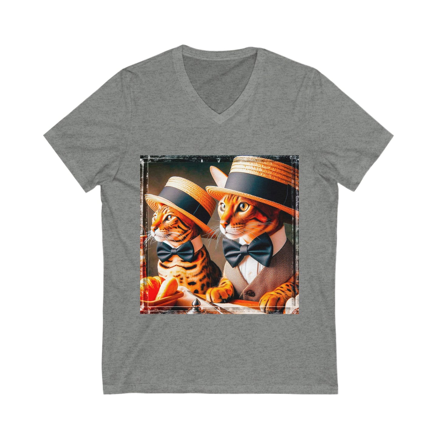 Bengal Unisex hats and ties Short Sleeve V-Neck Tee
