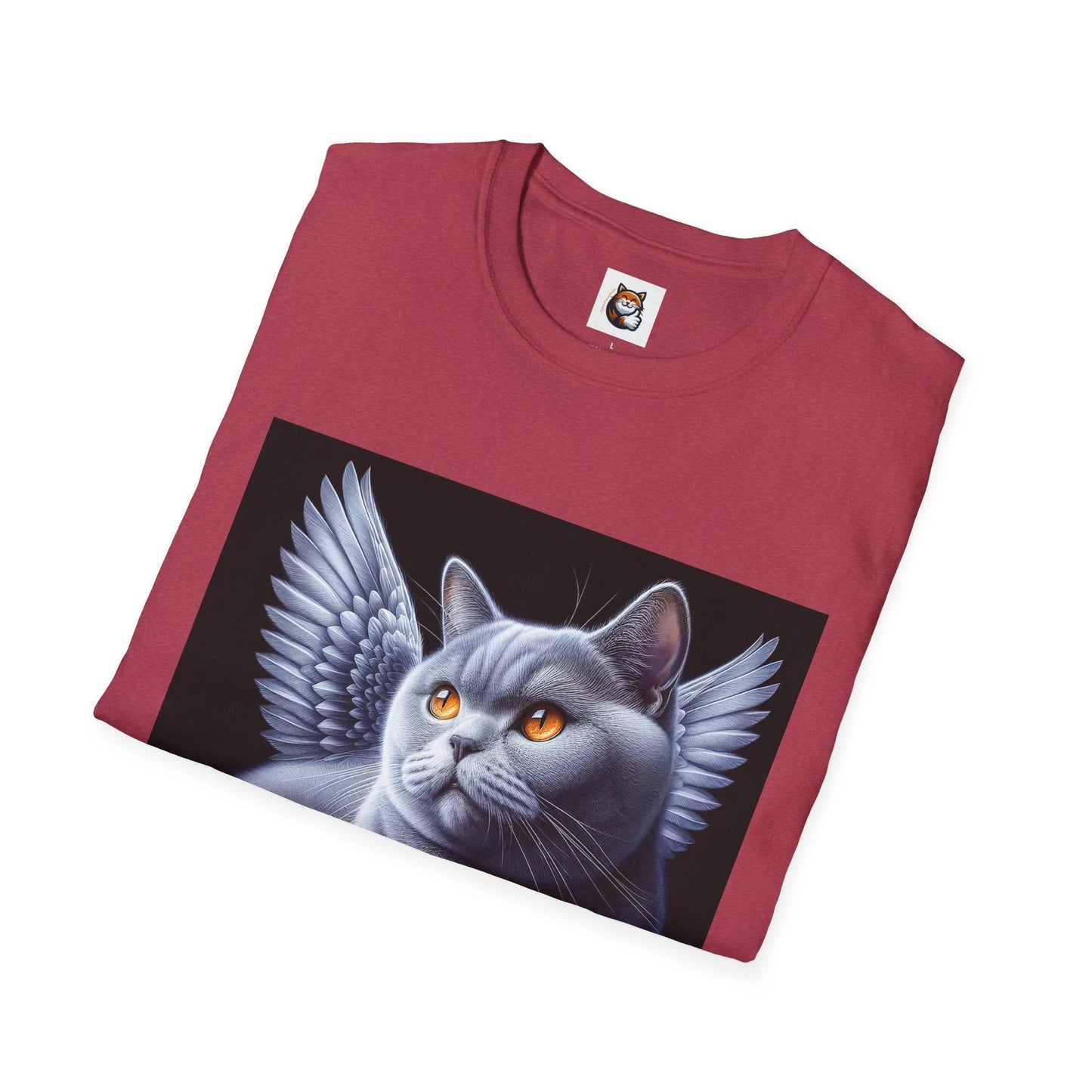 British Shorthair Angel wings Softstyle T-Shirt by Printify