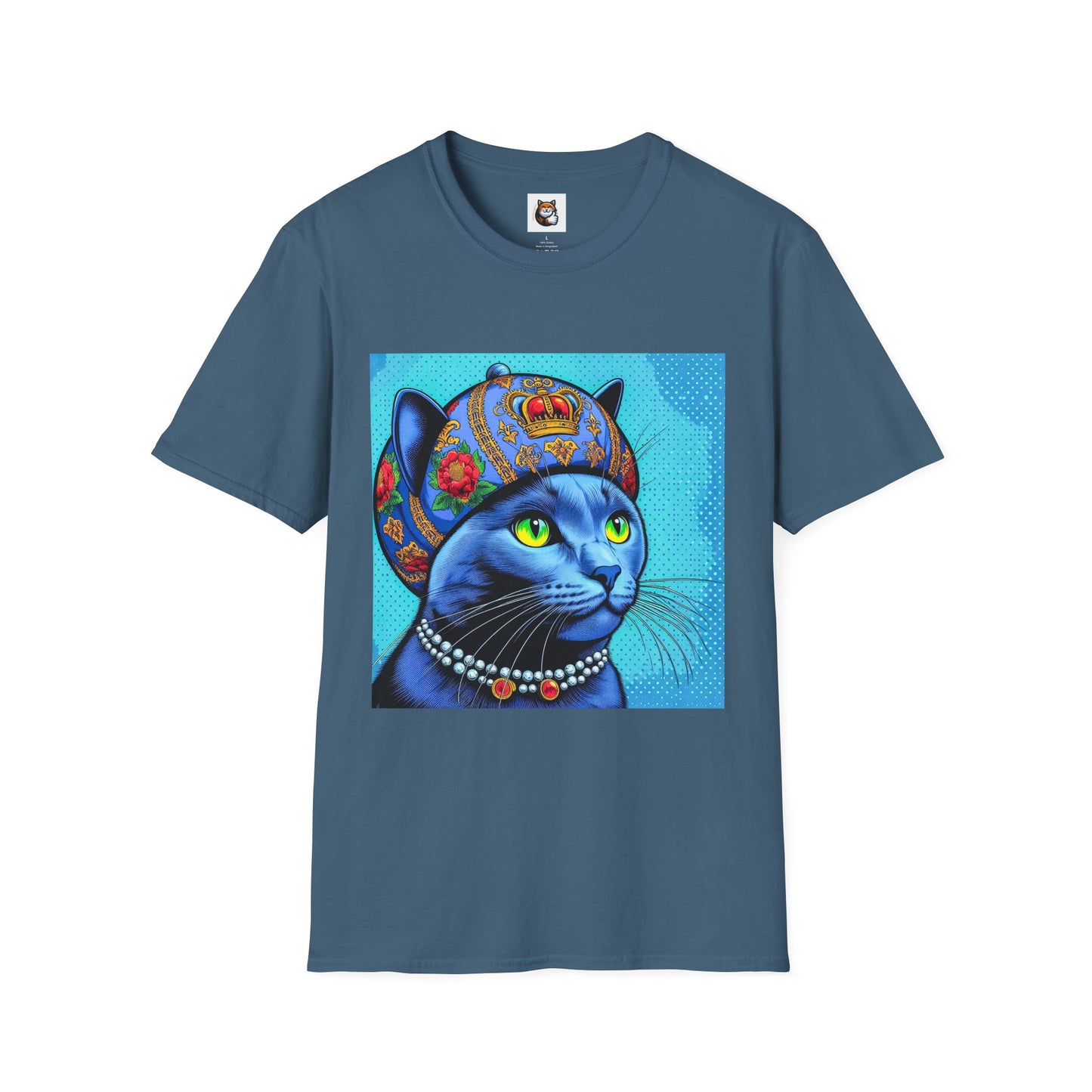 Russian Blue Cat Unisex Softstyle T-Shirt