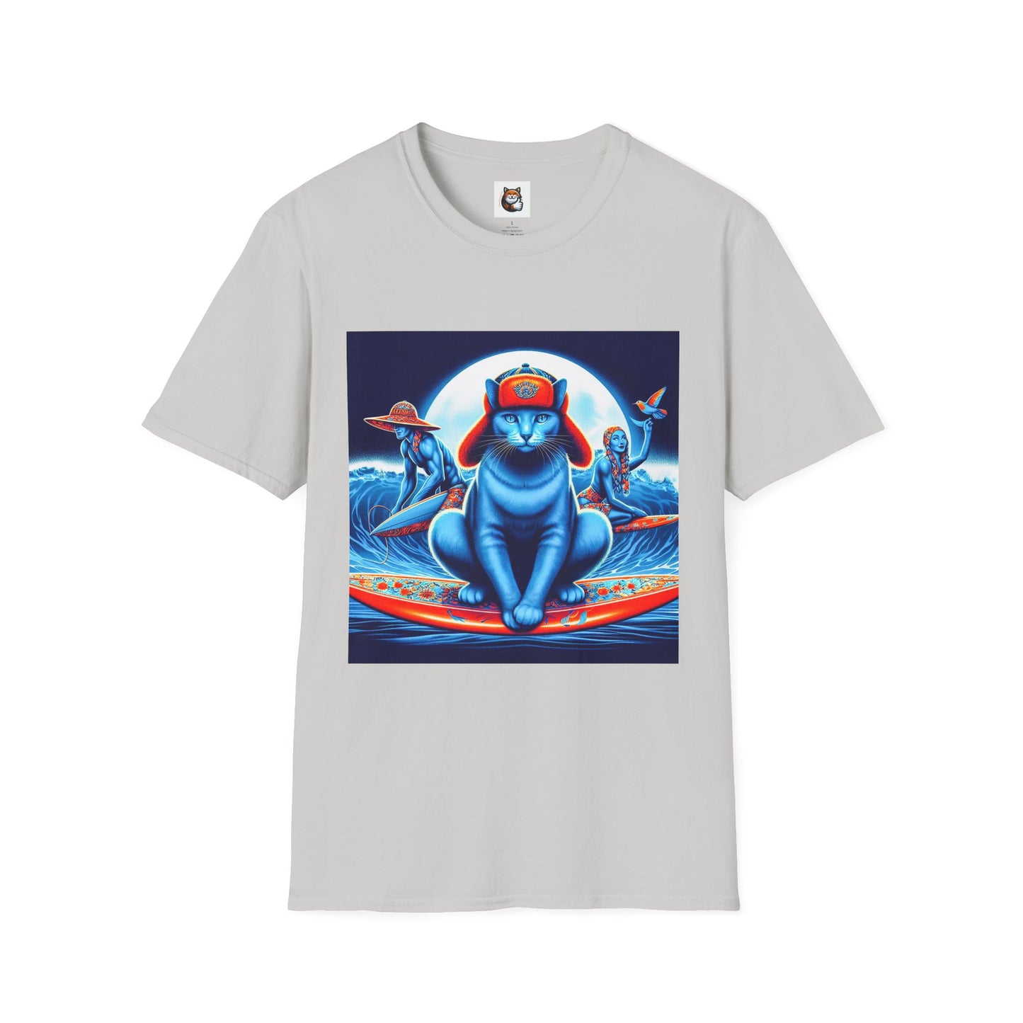 Russian Blue Cat Unisex Softstyle T-Shirt