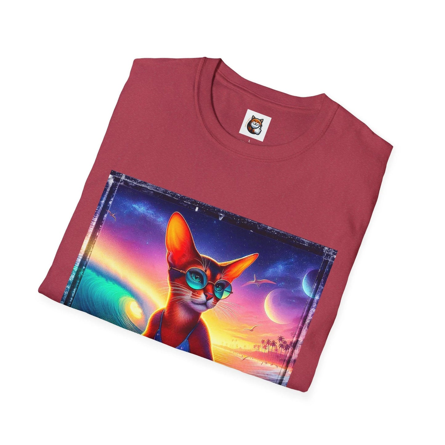Abyssinian surfer Softstyle T-Shirt by Printify