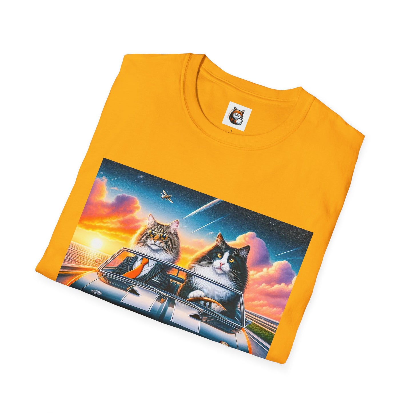 Wacky Norwegian Forest Cat Unisex Softstyle T-Shirt