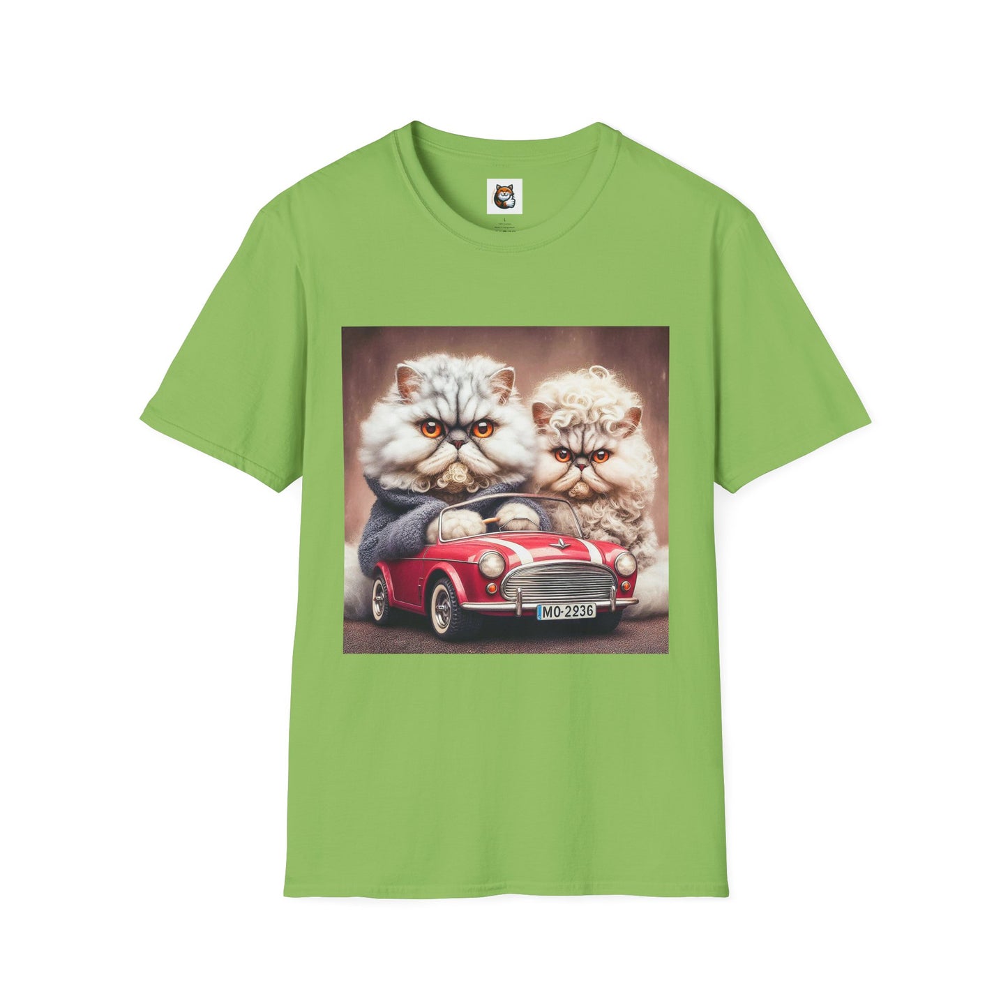 Wacky Selkirk Rex Cat T-Shirt angry couple