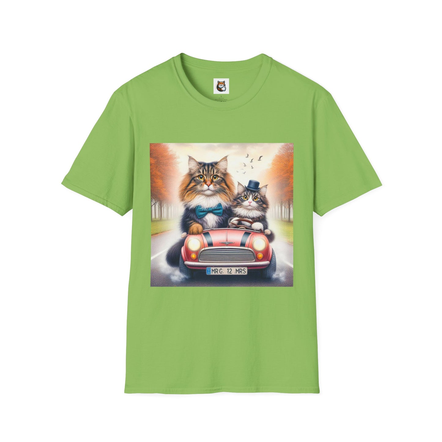 Wacky Norwegian Forest Cat Unisex Softstyle T-Shirt